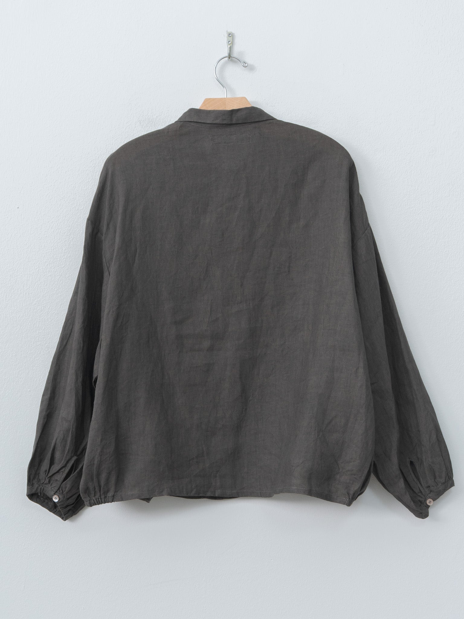 Sumi Dyed Linen Shirt Jacket - Brown
