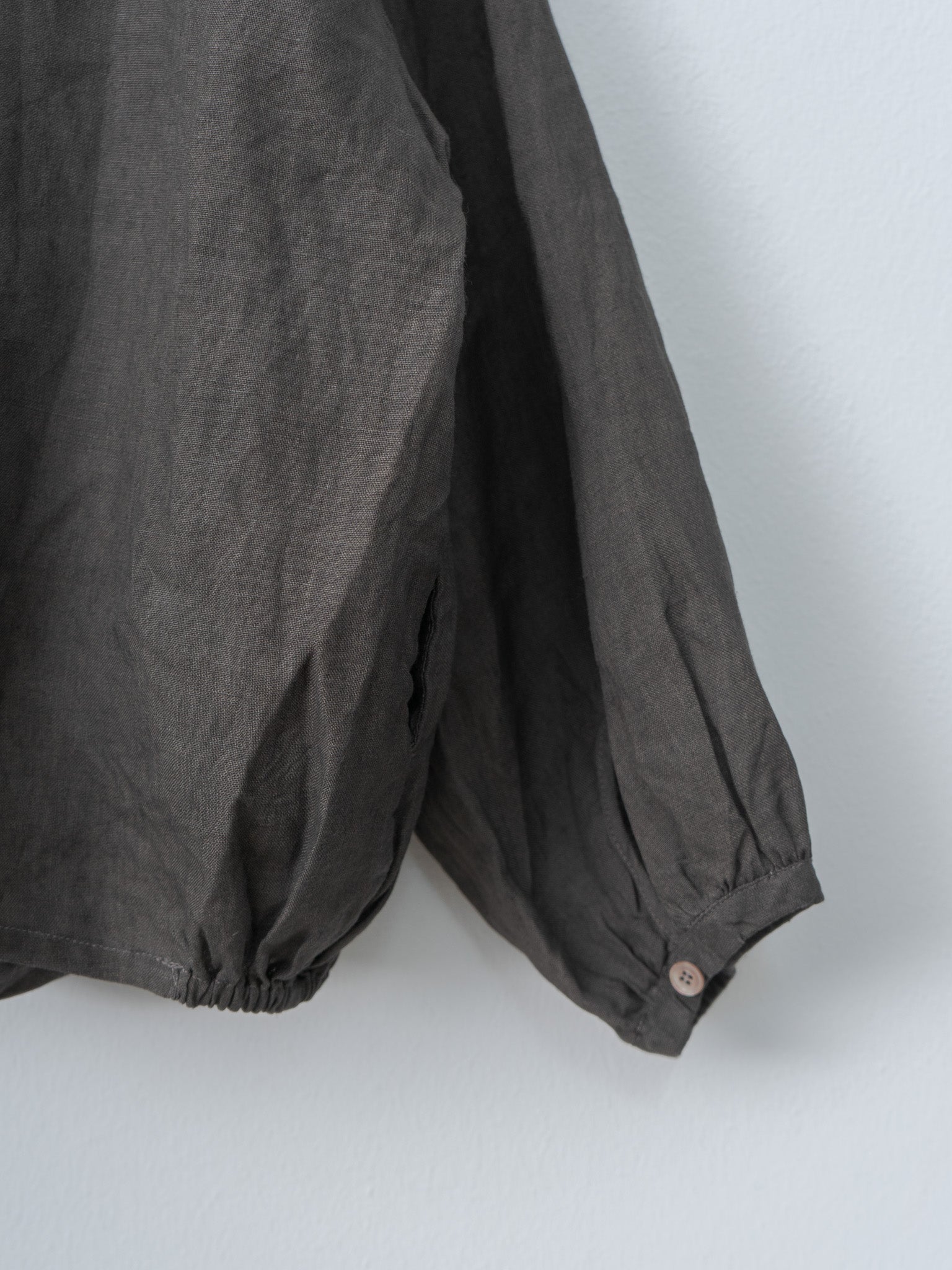 Sumi Dyed Linen Shirt Jacket - Brown