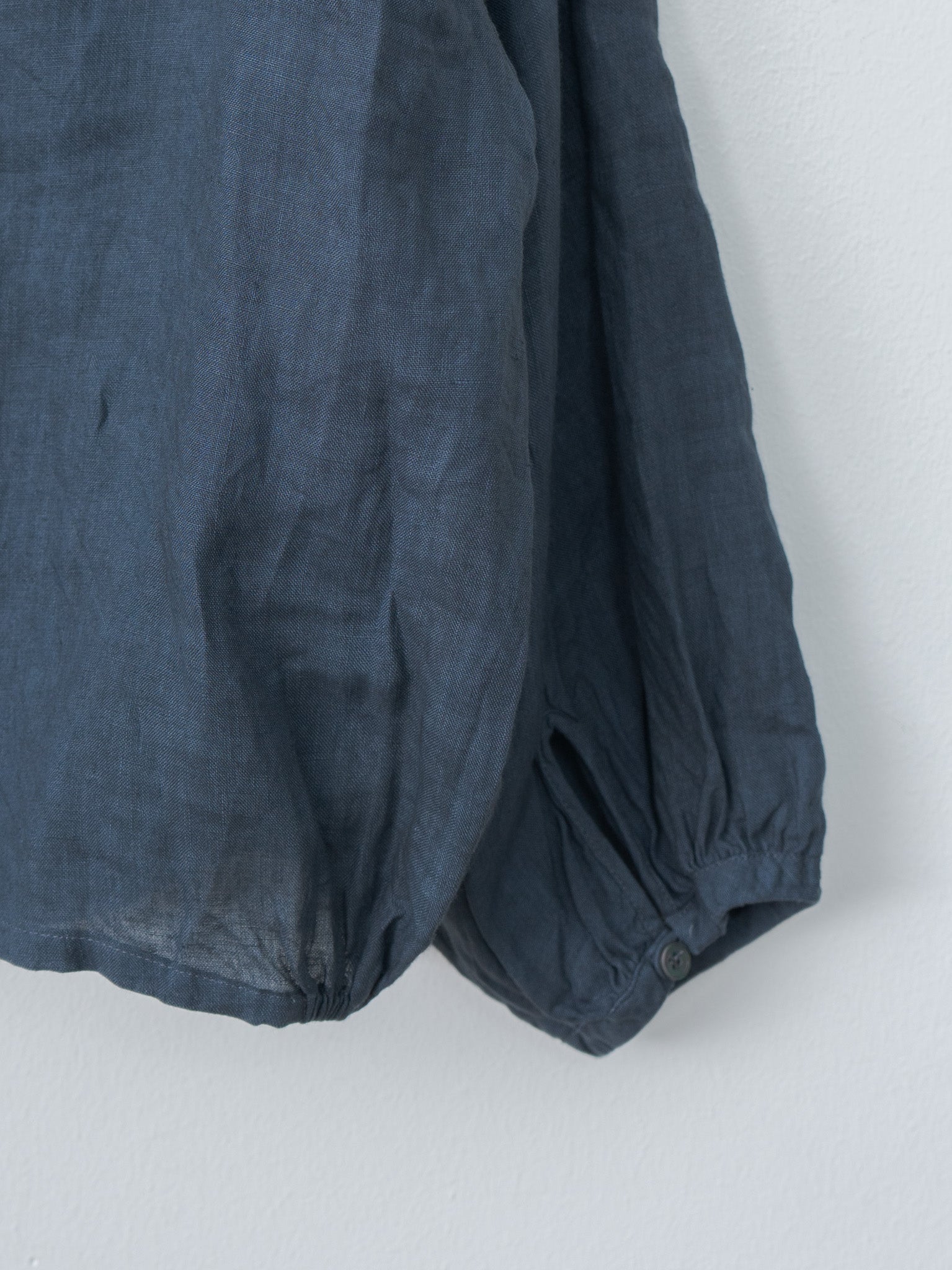 Sumi Dyed Linen Shirt Jacket - Gray Blue