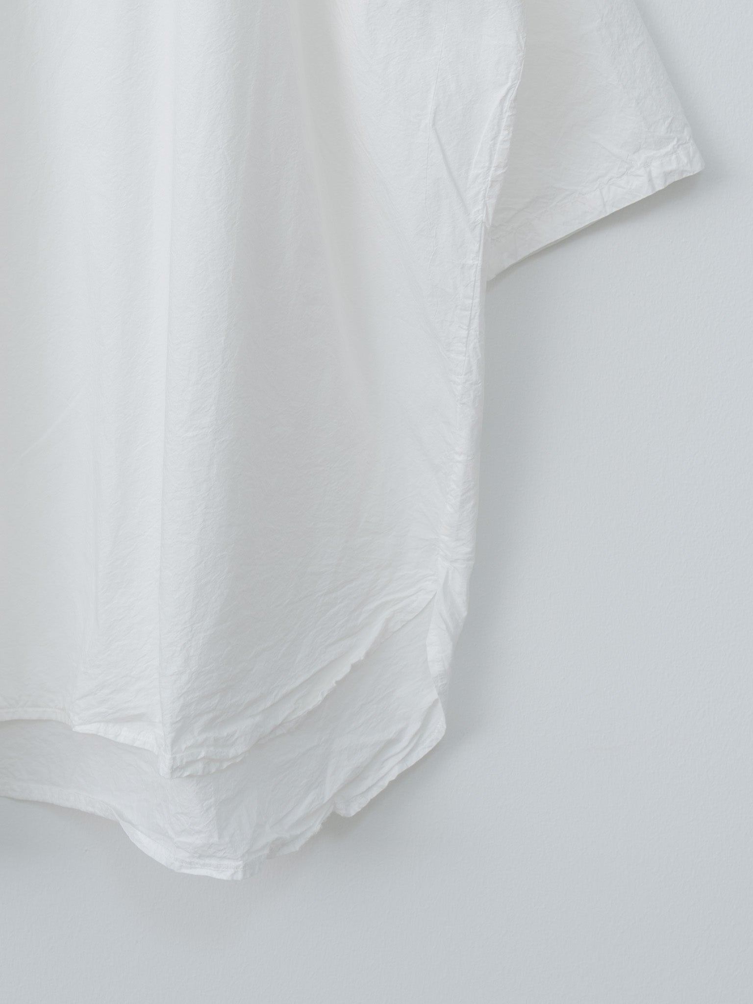 Shrink Open Collar Shirt - White