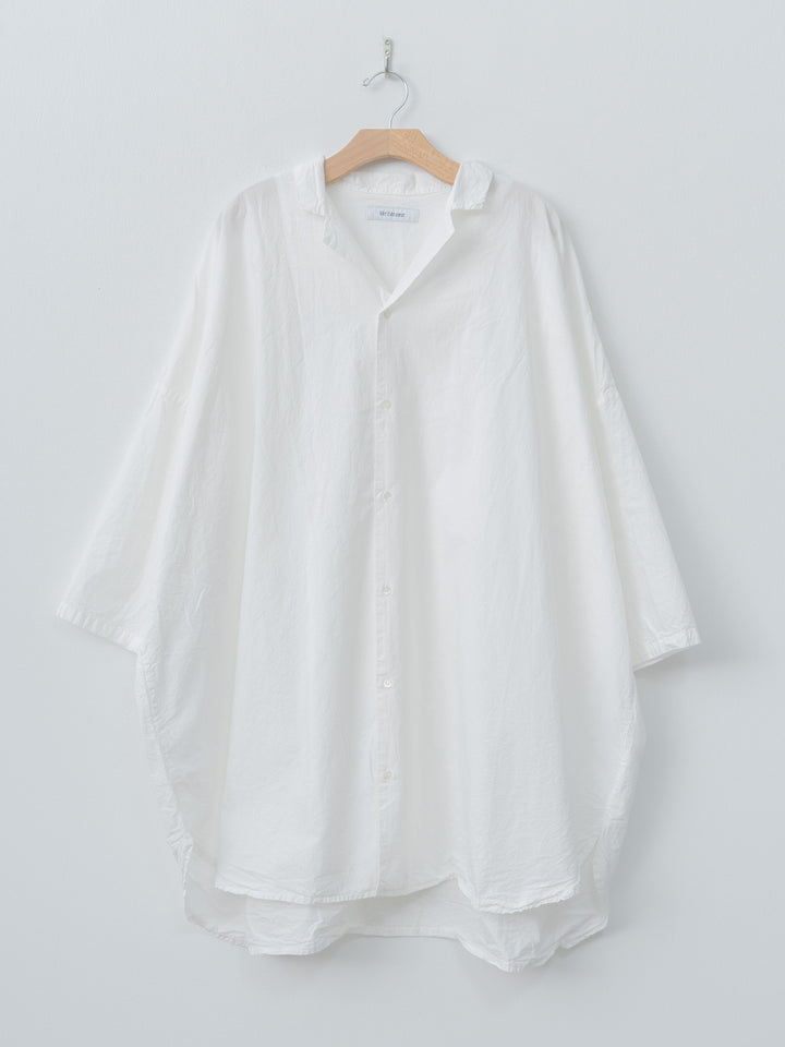 Shrink Open Collar Shirt - White