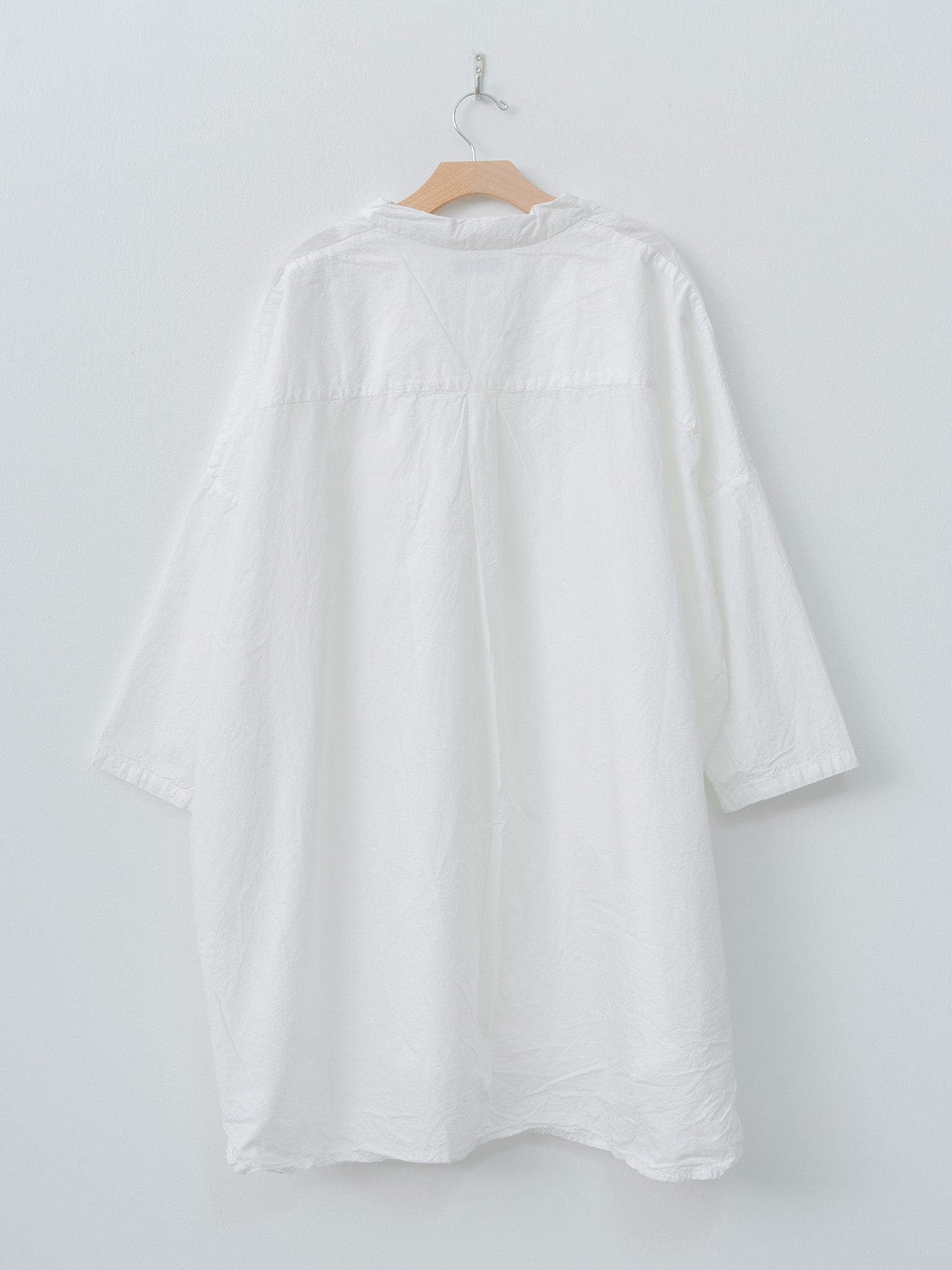 Shrink Open Collar Shirt - White