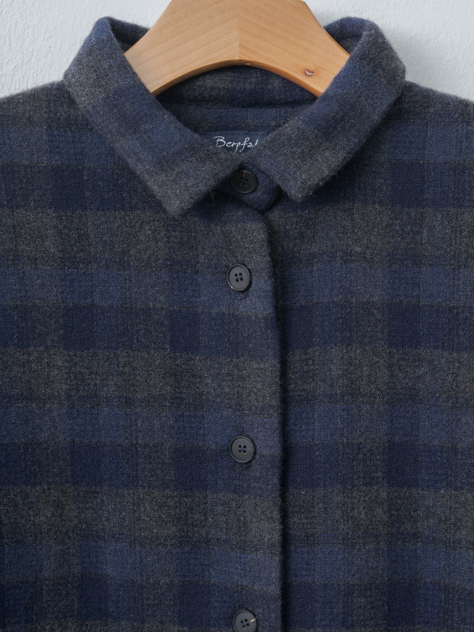 Tina Shirt - Carbon Check Wool Cash
