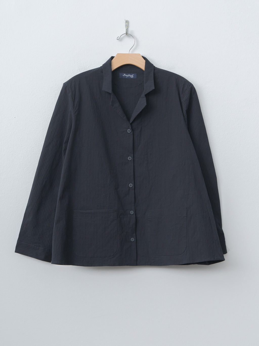 Jenny Shirt - Black Navy Stripe