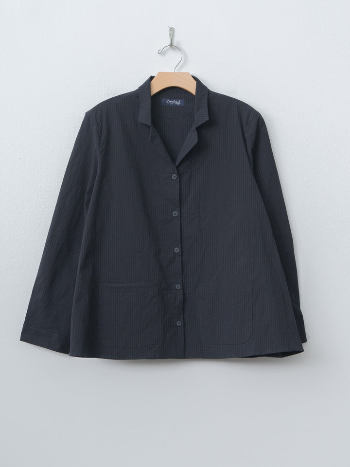 Namu Shop - Bergfabel Jenny Shirt - Black Navy Stripe