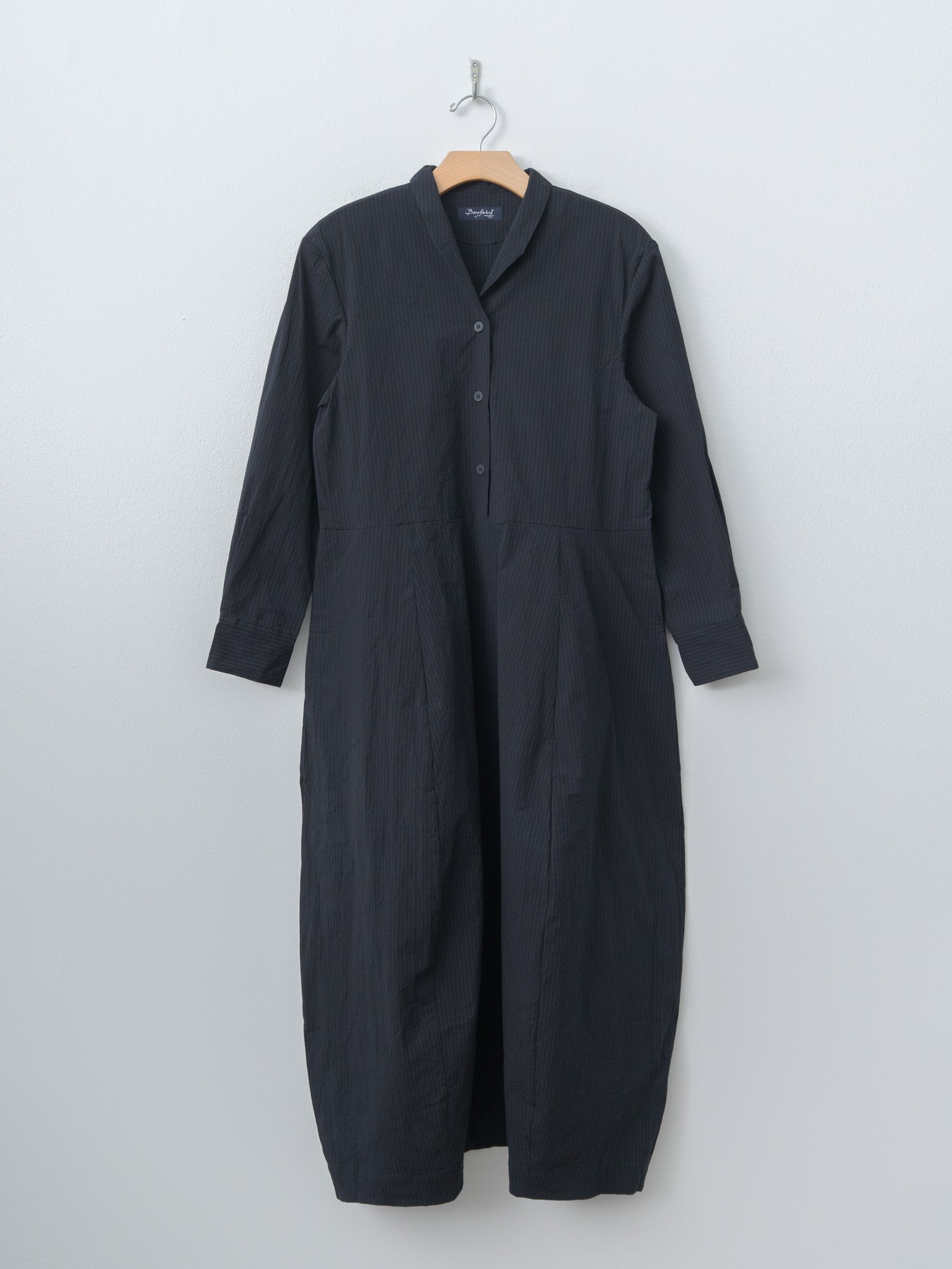 Letty Dress - Black Navy Stripe