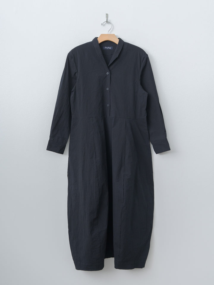 Letty Dress - Black Navy Stripe