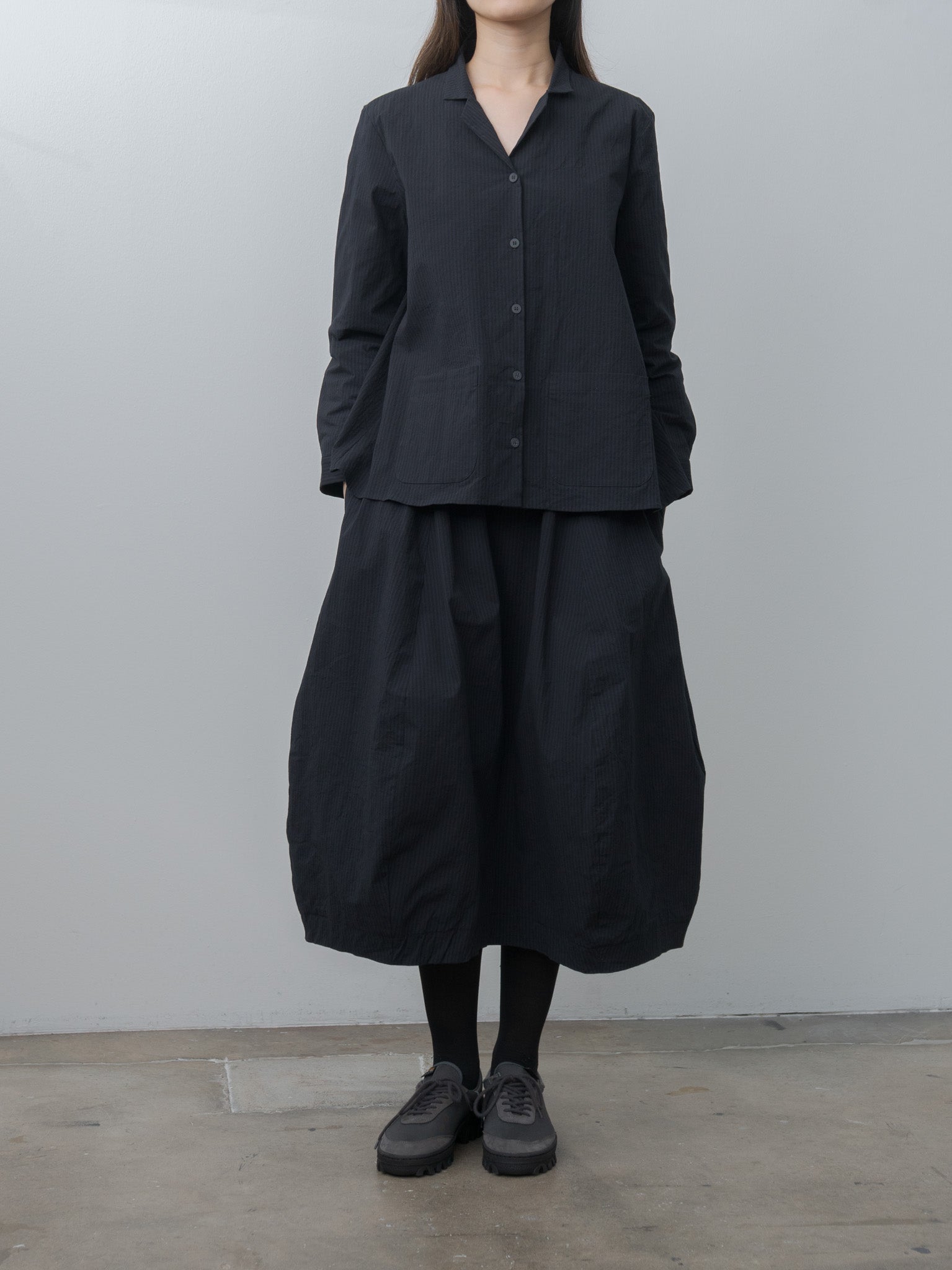 Jenny Shirt - Black Navy Stripe