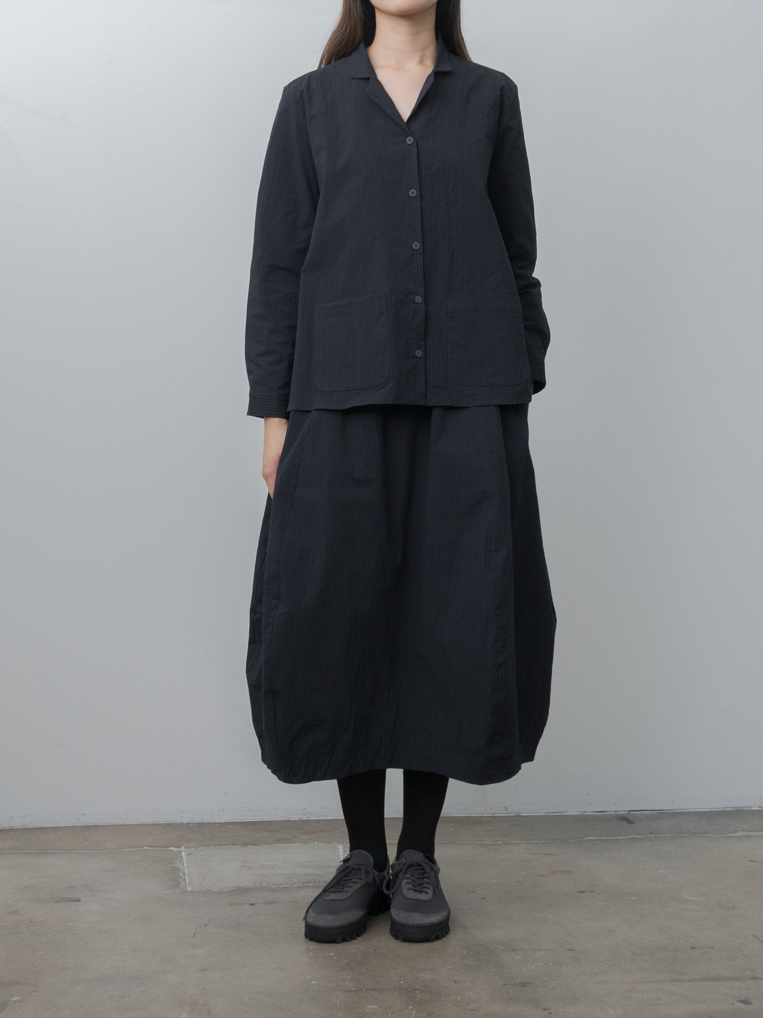 Jenny Shirt - Black Navy Stripe