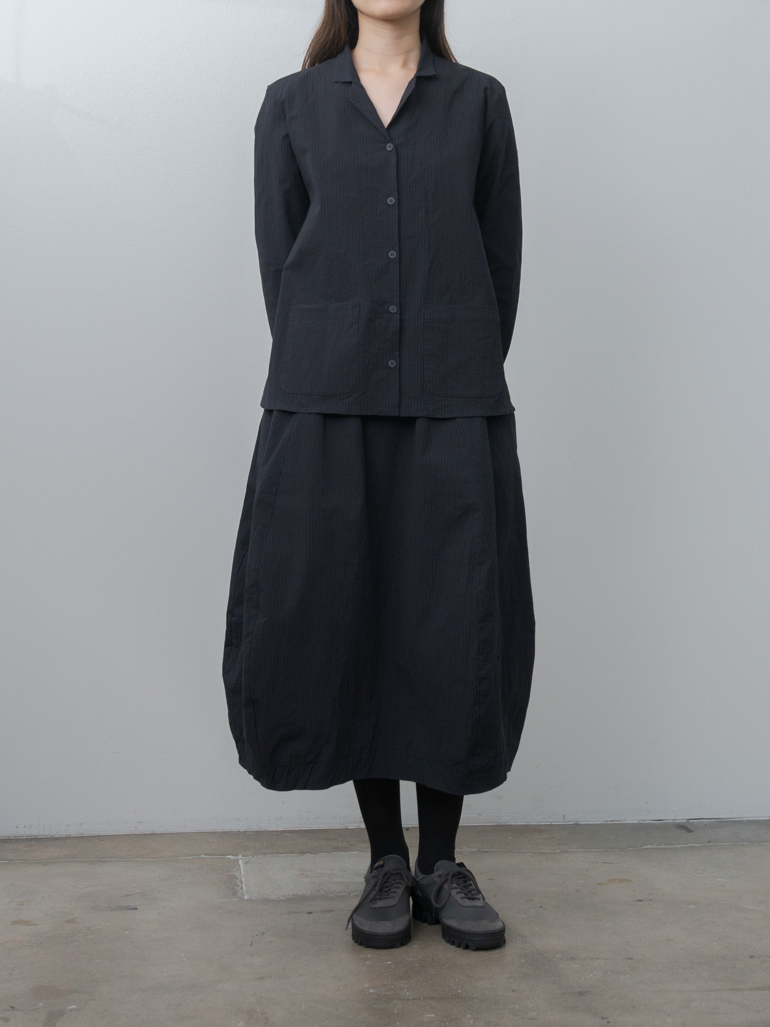 Jenny Shirt - Black Navy Stripe
