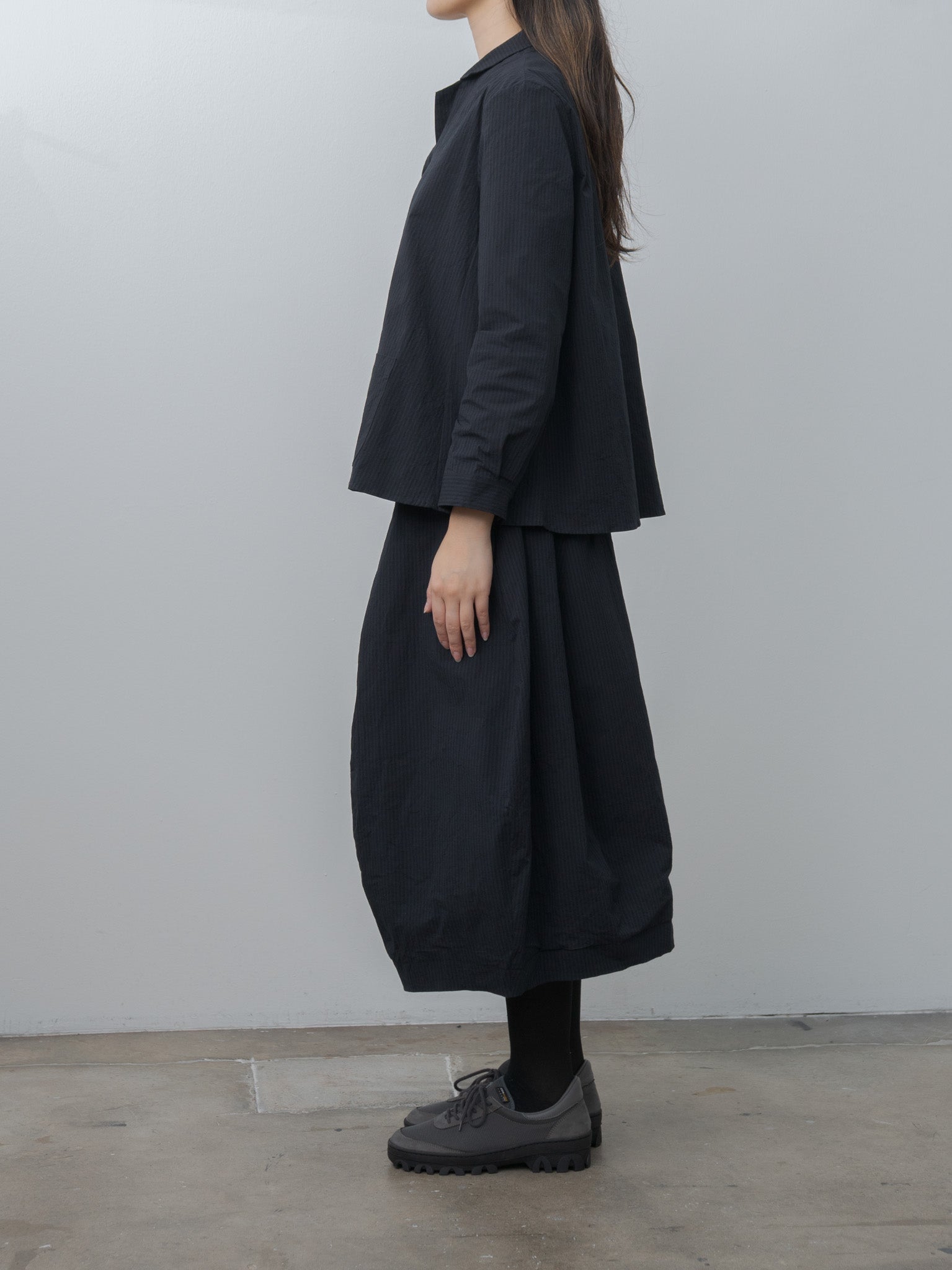 Jenny Shirt - Black Navy Stripe