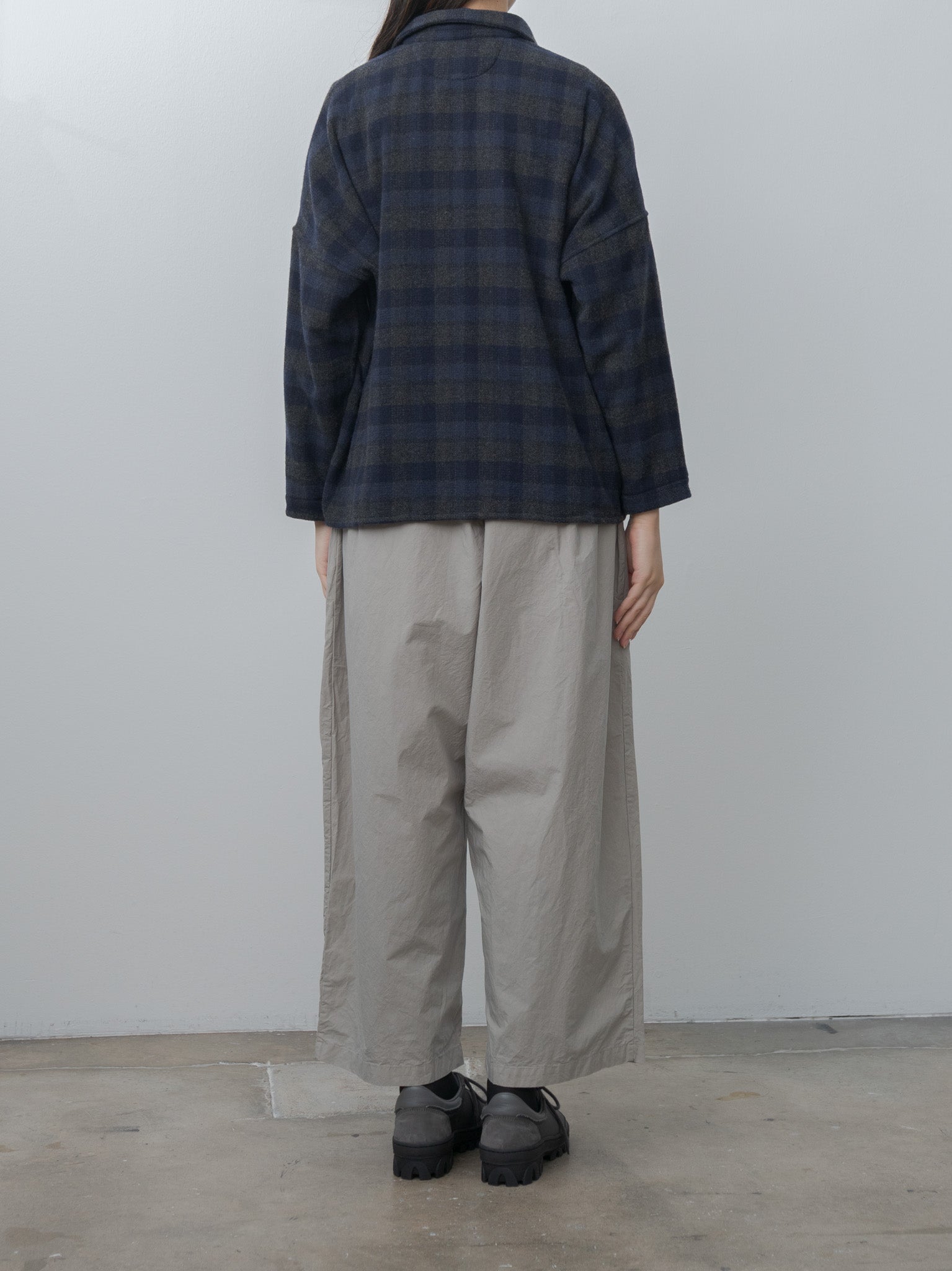 Tina Shirt - Carbon Check Wool Cash