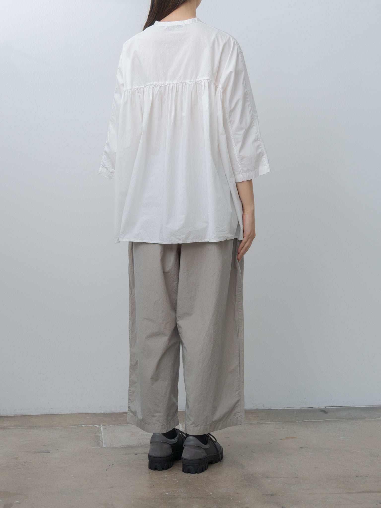 Gathered Blouse - White