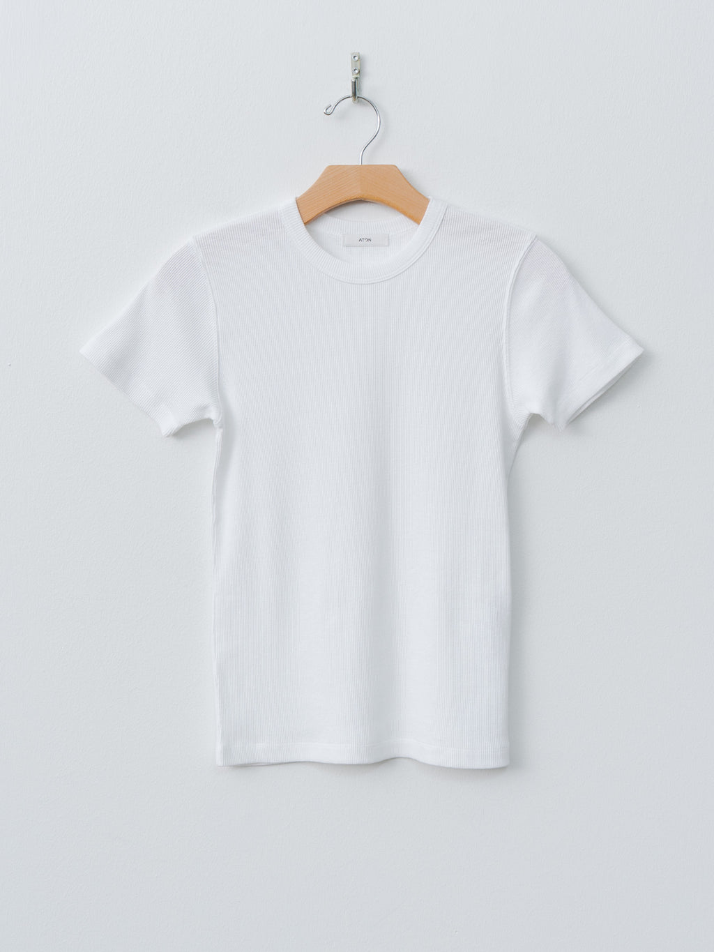 Namu Shop - Aton Recycle Suvin Rib Fit T-Shirt - White
