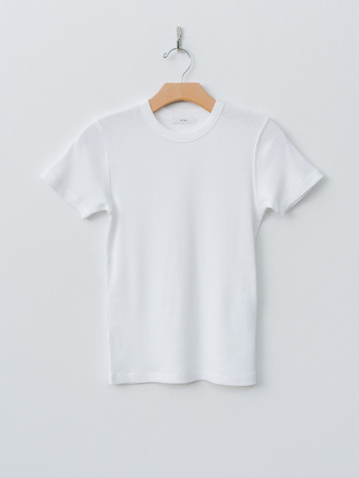 Namu Shop - Aton Recycle Suvin Rib Fit T-Shirt - White