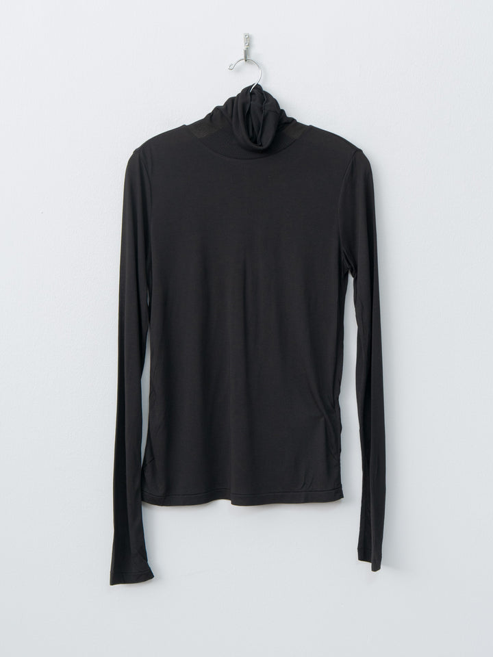 Namu Shop - Aton Modal Silk Jersey Turtleneck - Black