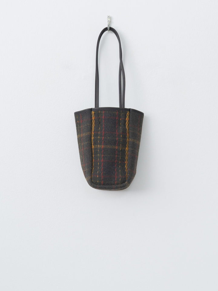 Namu Shop - Amiacalva Oiled Cotton Wool Tote Small - Plaid