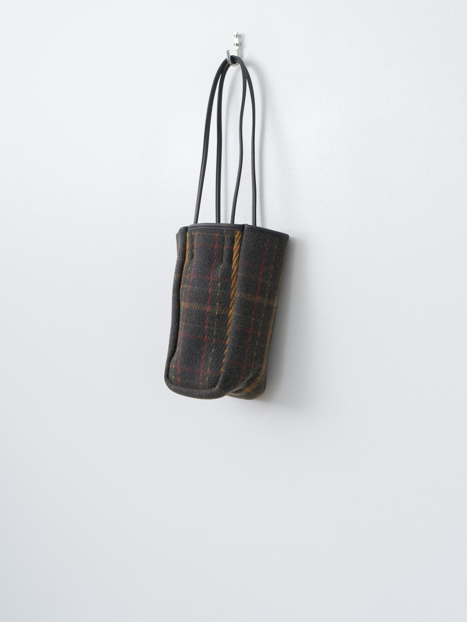 Namu Shop - Amiacalva Oiled Cotton Wool Tote Small - Plaid