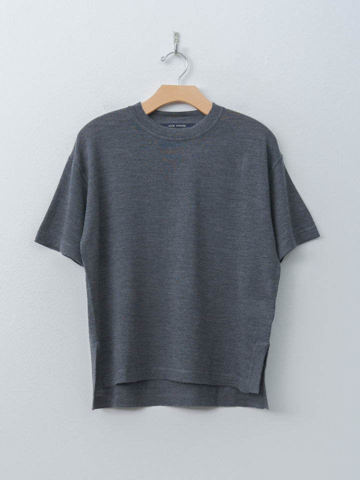 Namu Shop - Sofie D'Hoore MARTA Merino Wool Tee YFI - Steel Melange