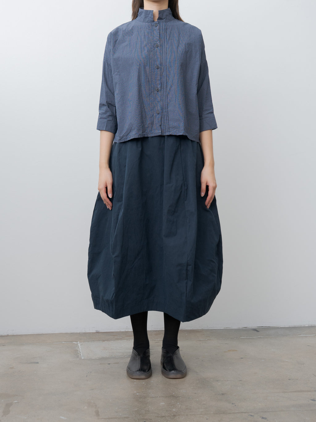 Namu Shop - Bergfabel Claudia Shirt - Navy Micro Check