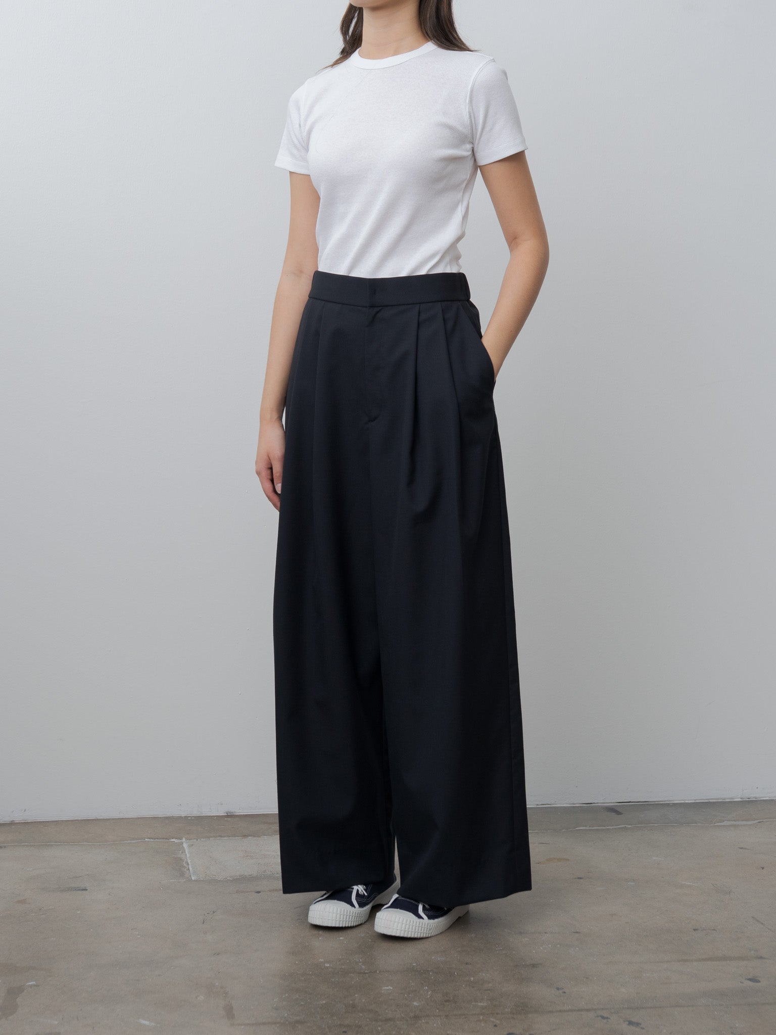 Namu Shop - Aton Recycle Suvin Rib Fit T-Shirt - White