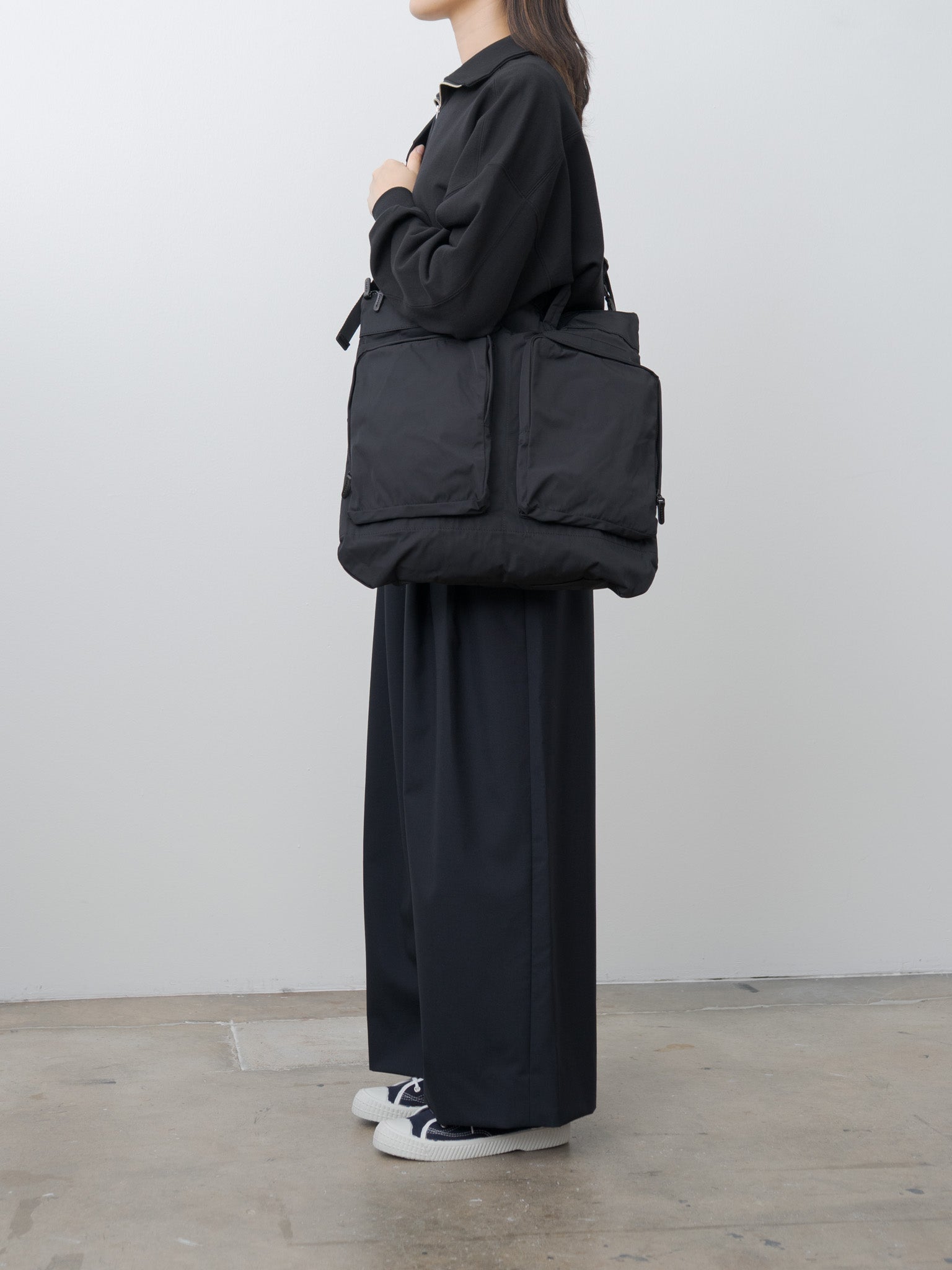 Gabardine Helmet Bag - Black