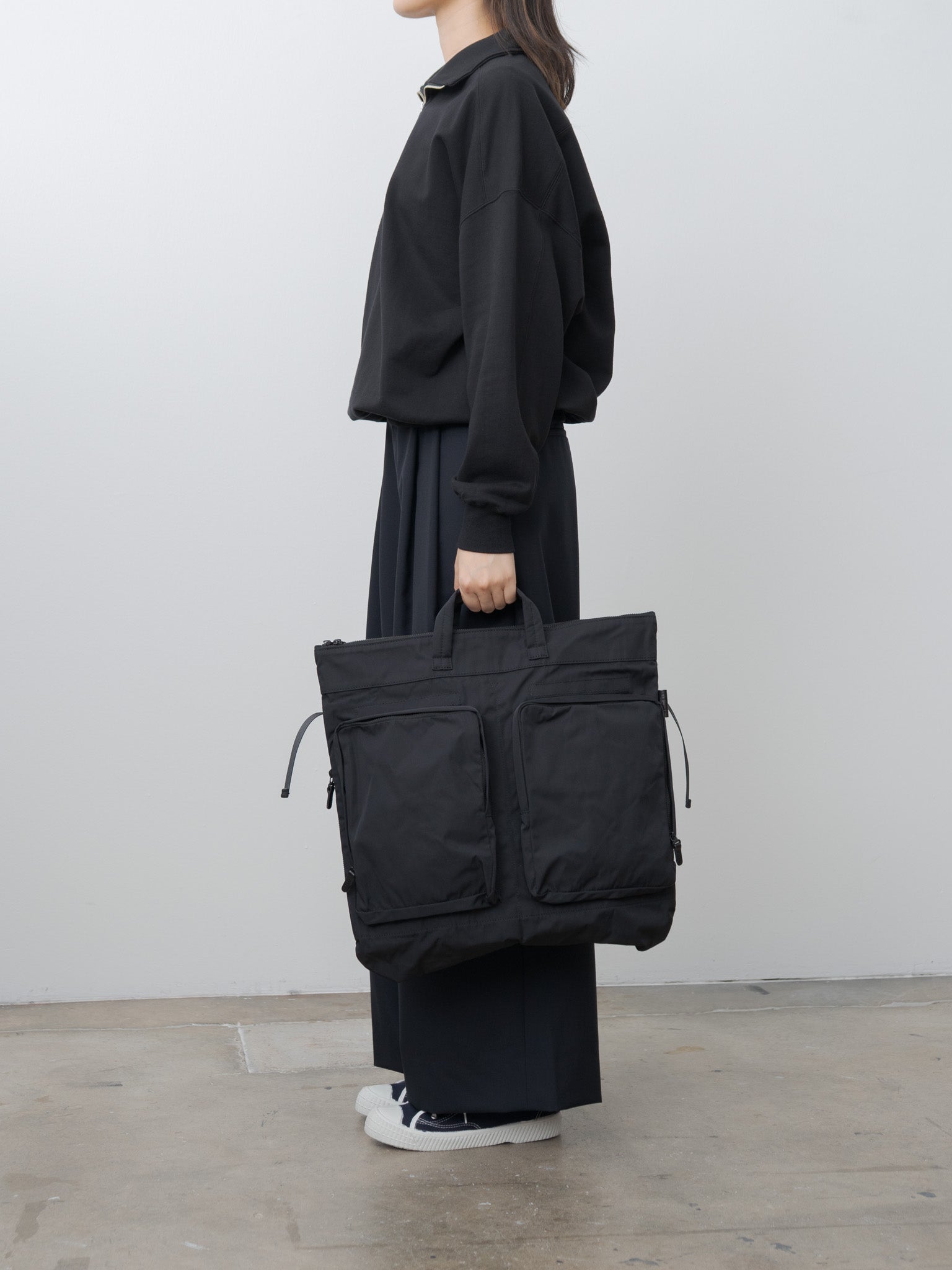 Gabardine Helmet Bag - Black