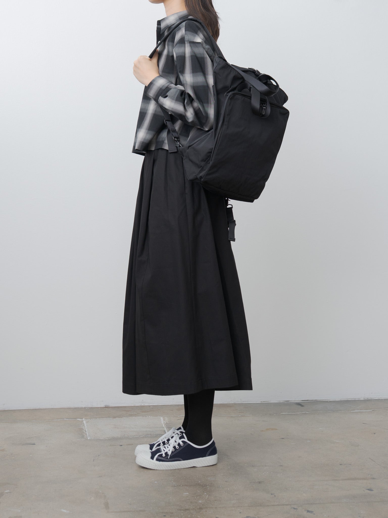 Gabardine 2-Way Backpack - Black