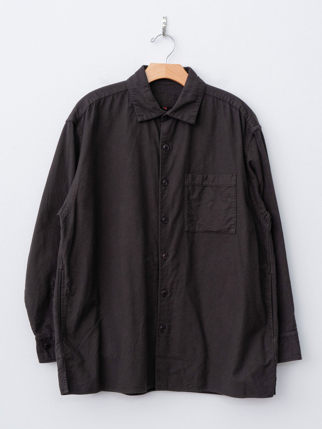 Namu Shop - Yoko Sakamoto Brushed Cotton Box Shirt - Brown