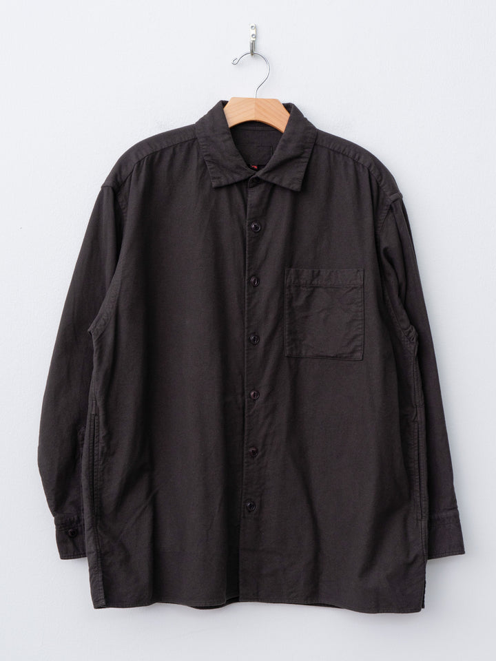 Namu Shop - Yoko Sakamoto Brushed Cotton Box Shirt - Brown
