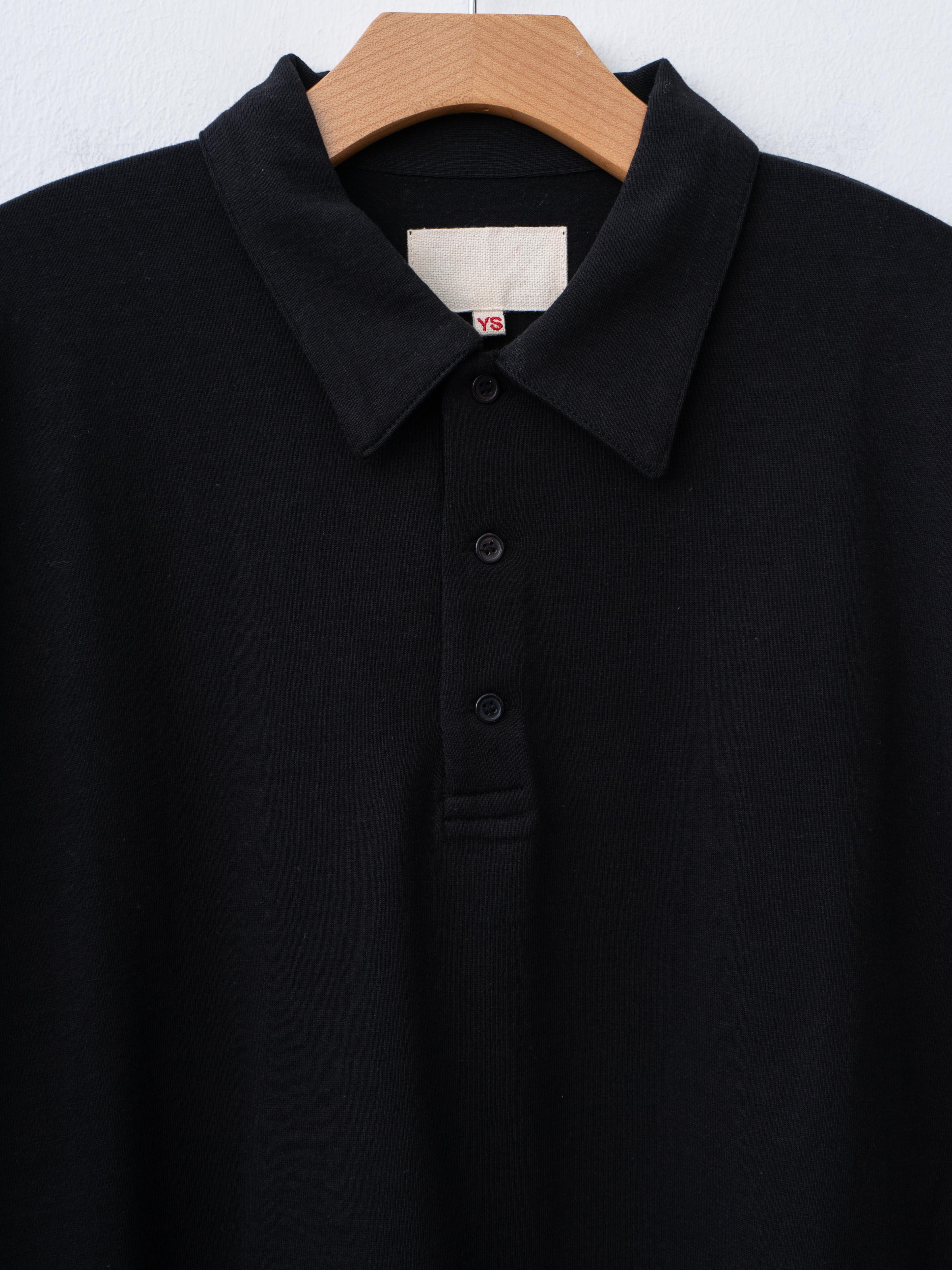 Namu Shop - Yoko Sakamoto Tsuriami L/S Polo - Black