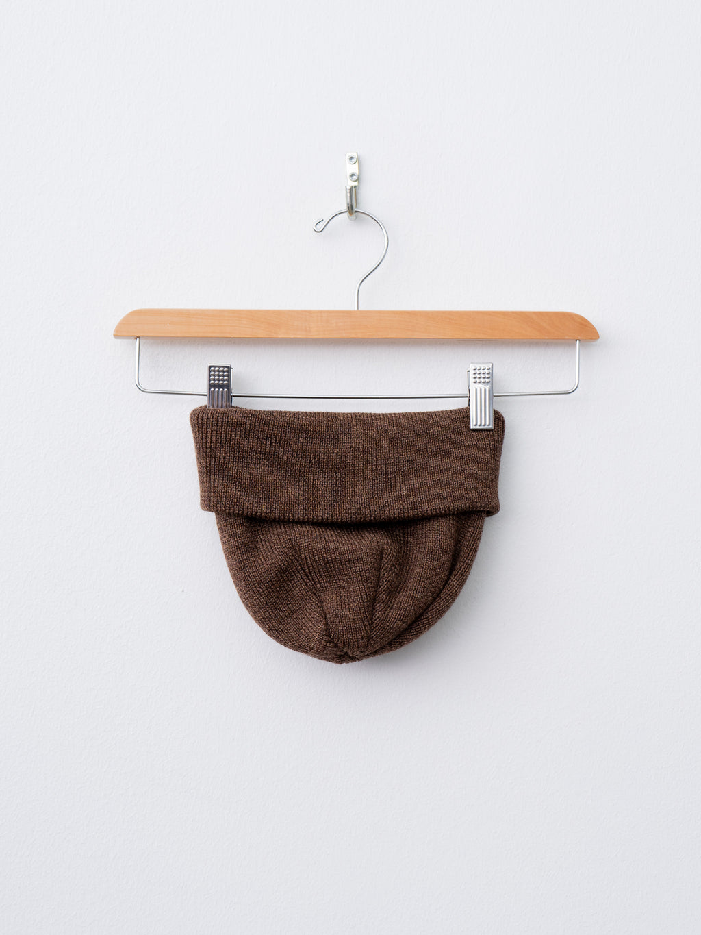 Namu Shop - Yoko Sakamoto Washable Wool Knit Big Watch Cap - Heather Gray, Heather Brown