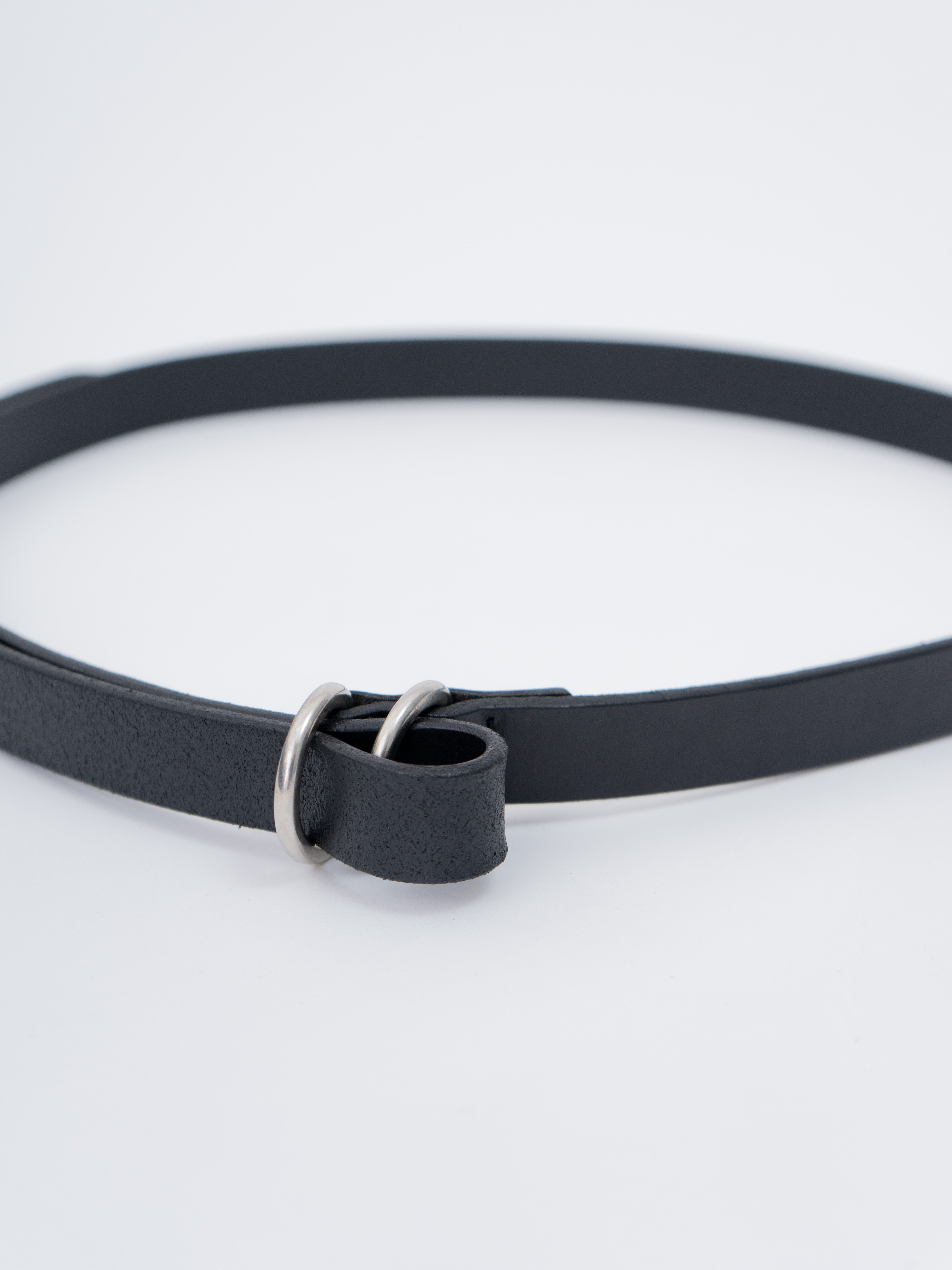 Namu Shop - Yoko Sakamoto Ring Belt Slim - Black x Silver