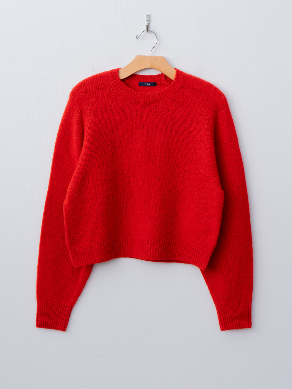 Namu Shop - Yleve Italian Brushed Wool Pullover Knit - Red
