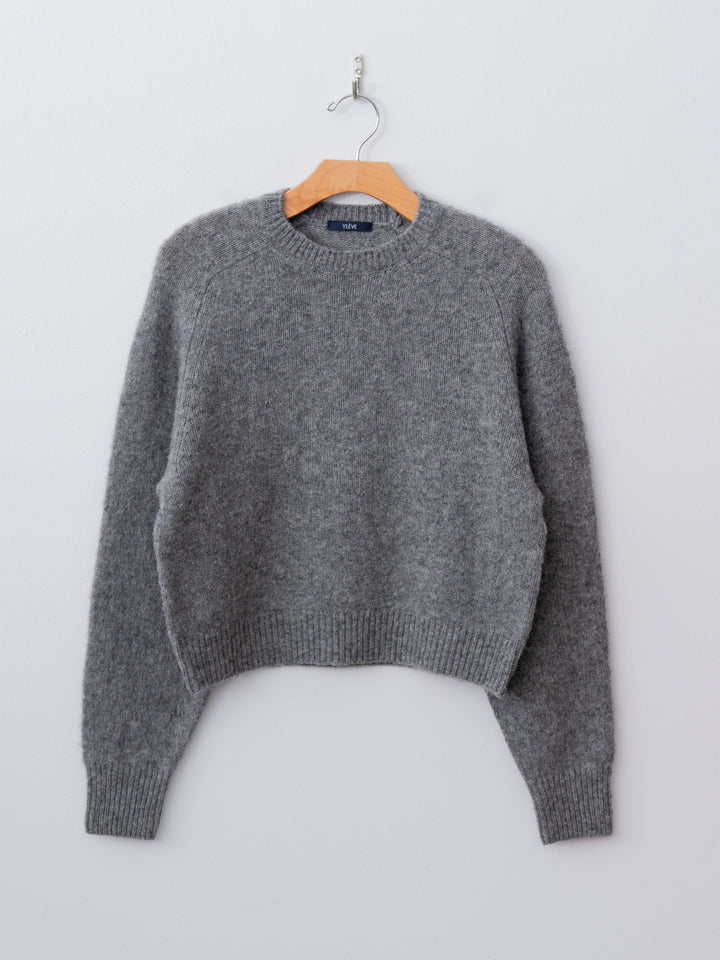 Namu Shop - Yleve Italian Brushed Wool Pullover Knit - Gray