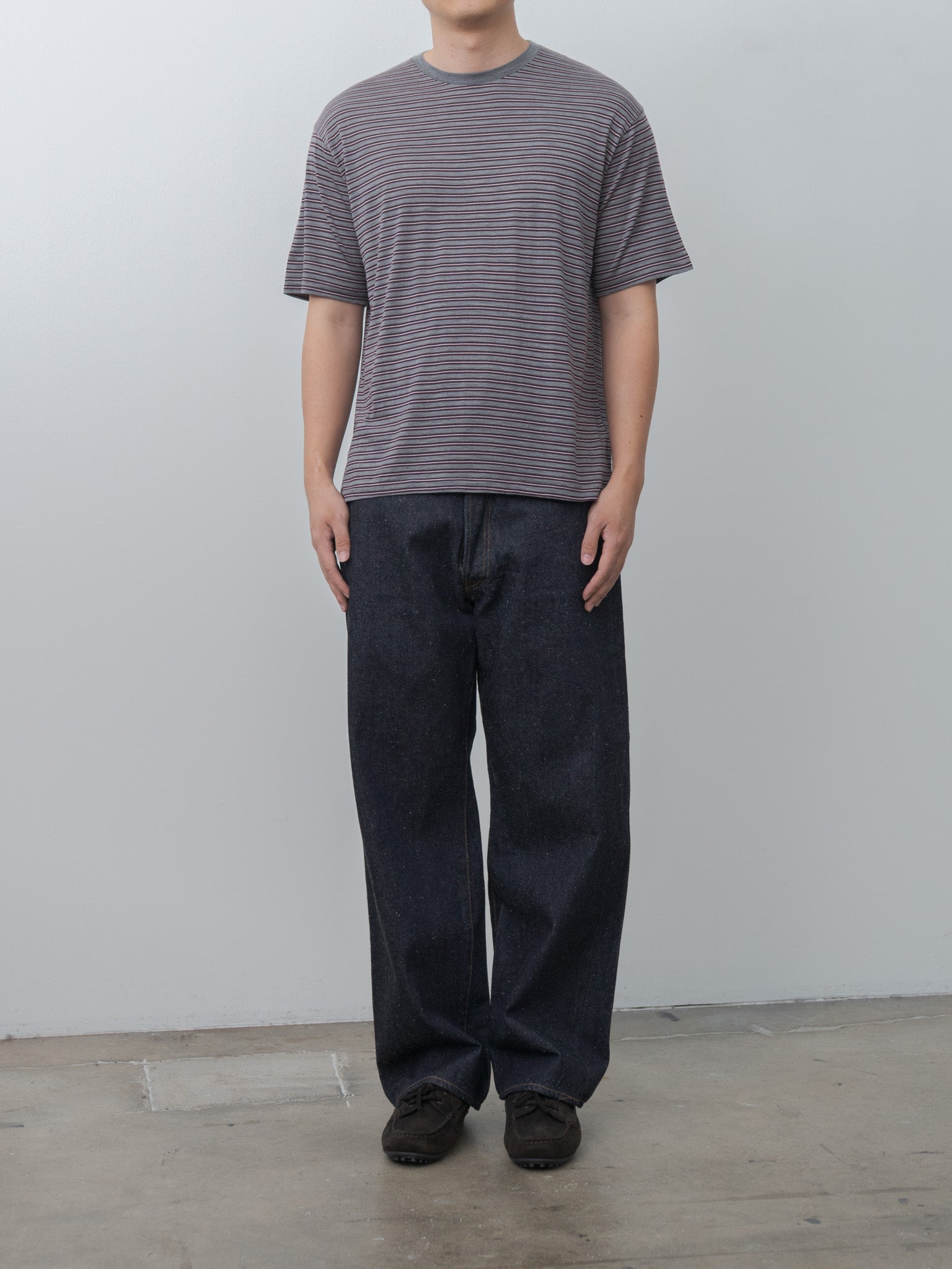 Namu Shop - Auralee Soft Smooth Wool Stripe Jersey Tee
