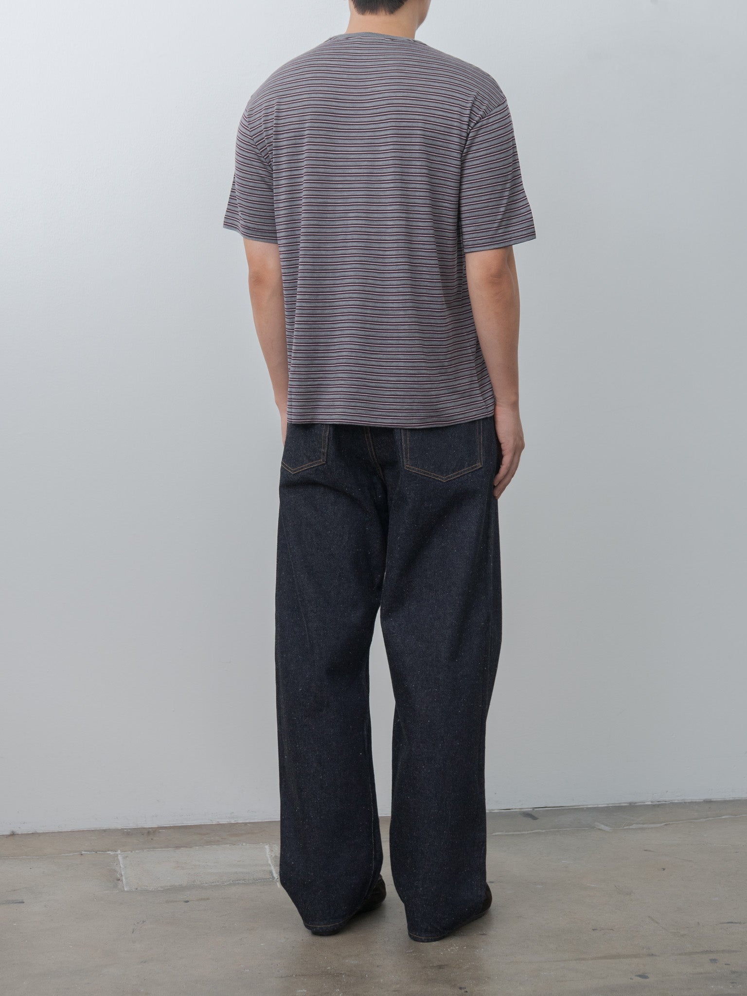 Namu Shop - Auralee Soft Smooth Wool Stripe Jersey Tee