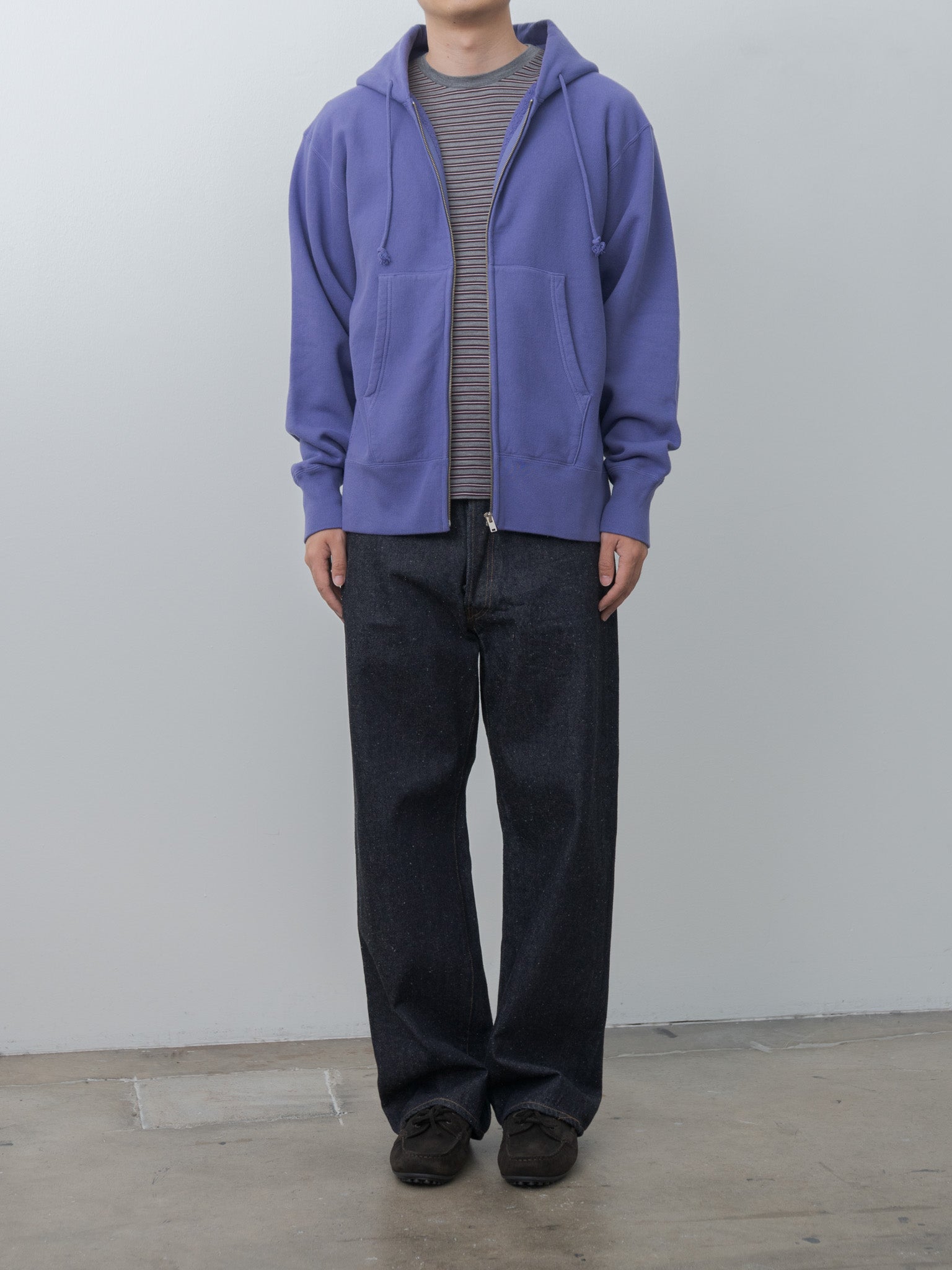 Namu Shop - Auralee Soft Smooth Wool Stripe Jersey Tee
