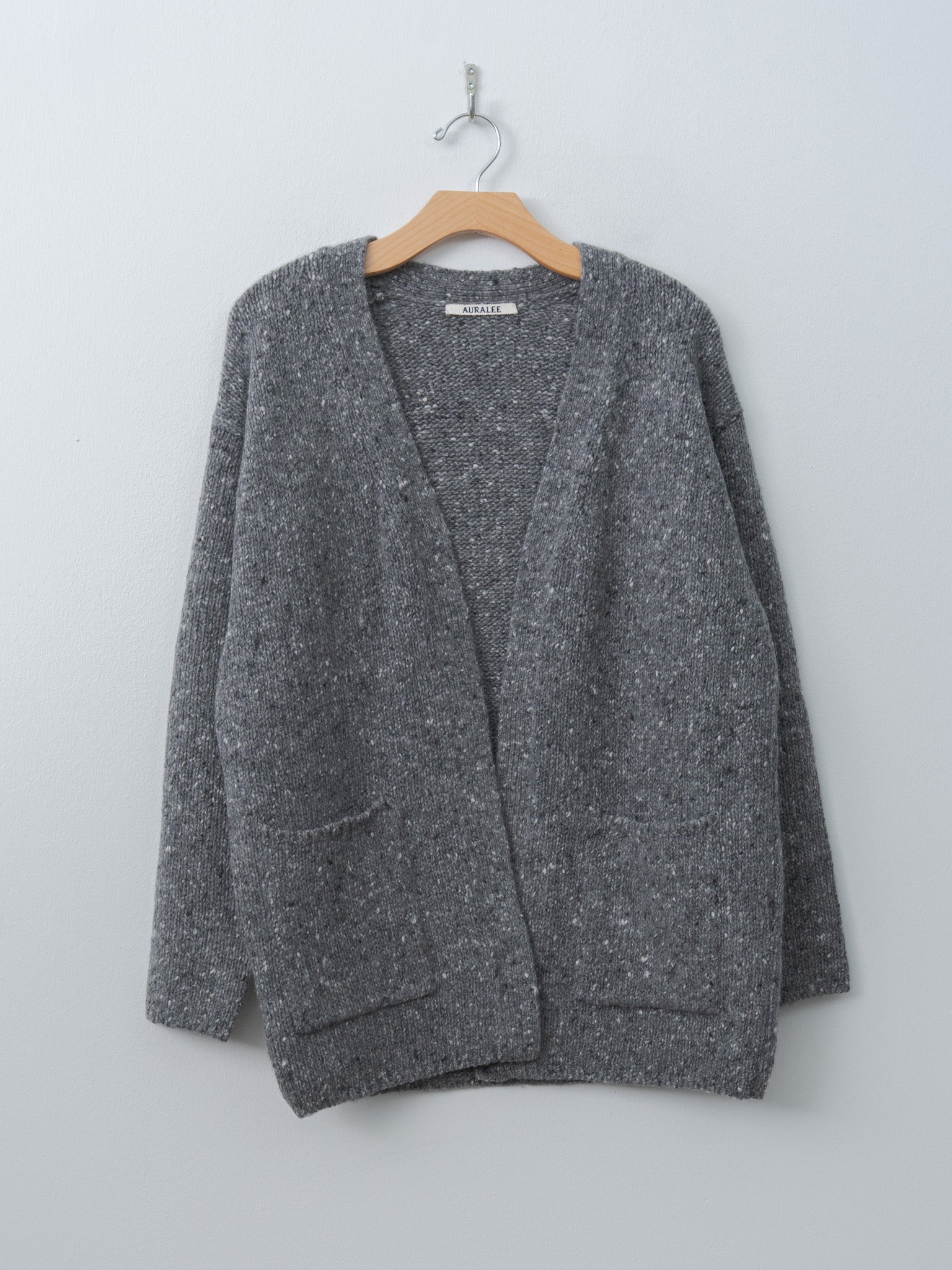 Namu Shop - Auralee Low-Gauge Homespun Tweed Knit Cardigan
