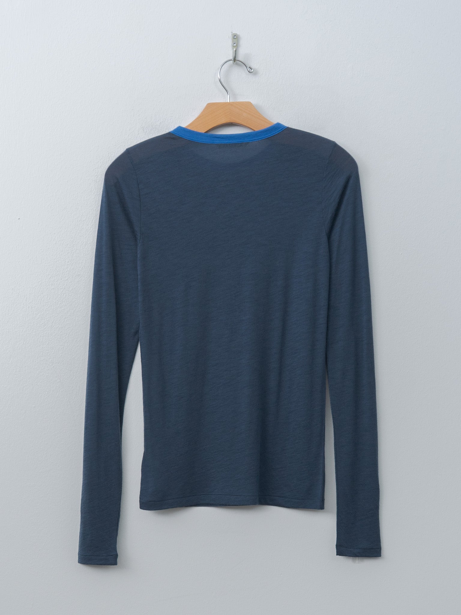 Namu Shop - Auralee Fluffy Cashmere Nylon Jersey Ringer L/S Tee