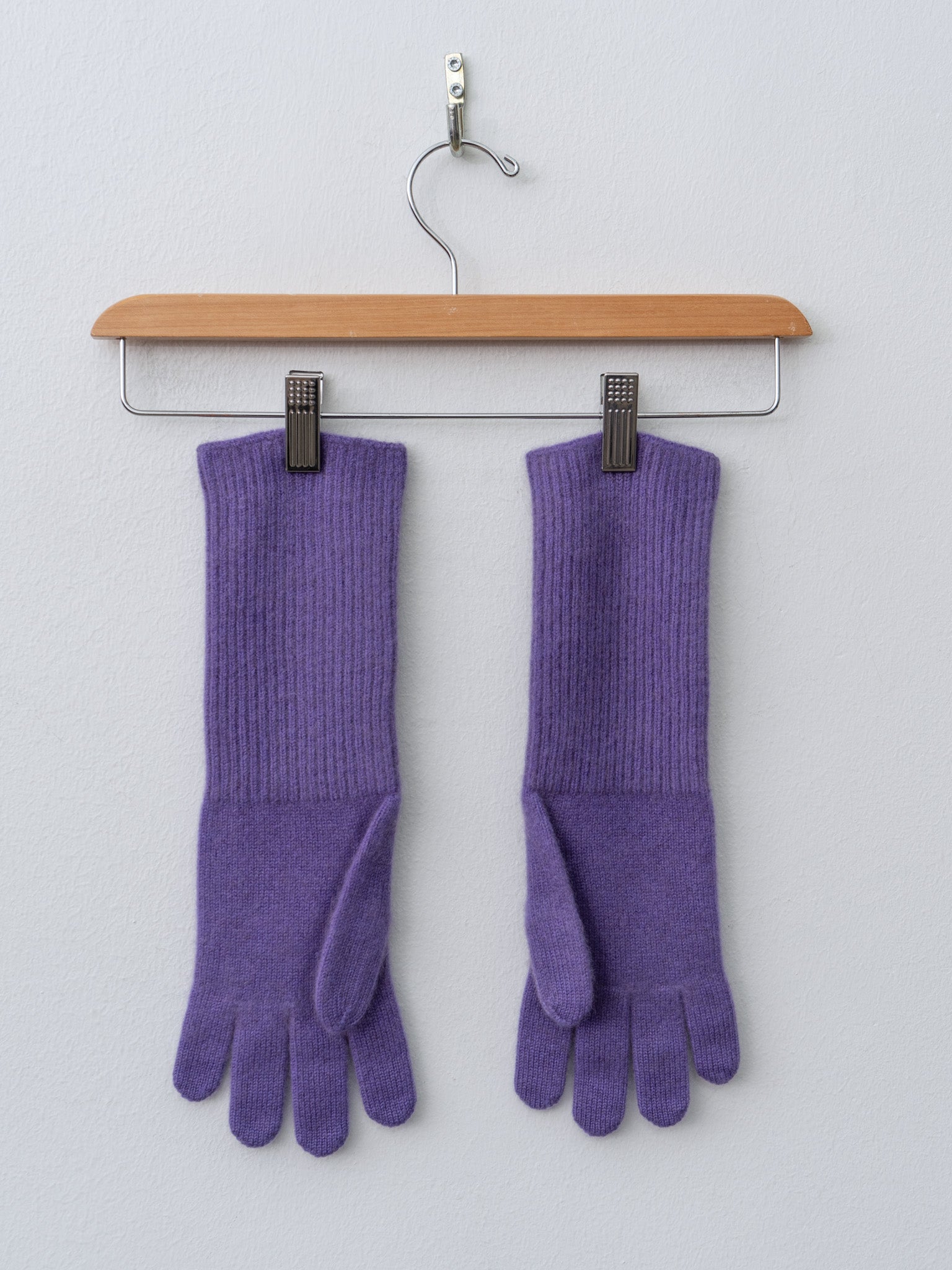Namu Shop - Auralee Baby Cashmere Knit Long Gloves - Purple