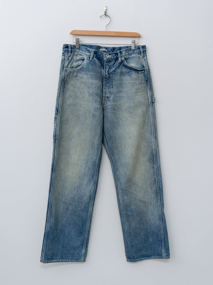Namu Shop - Auralee Selvedge Faded Heavy Denim Painter Pants - Faded Indigo