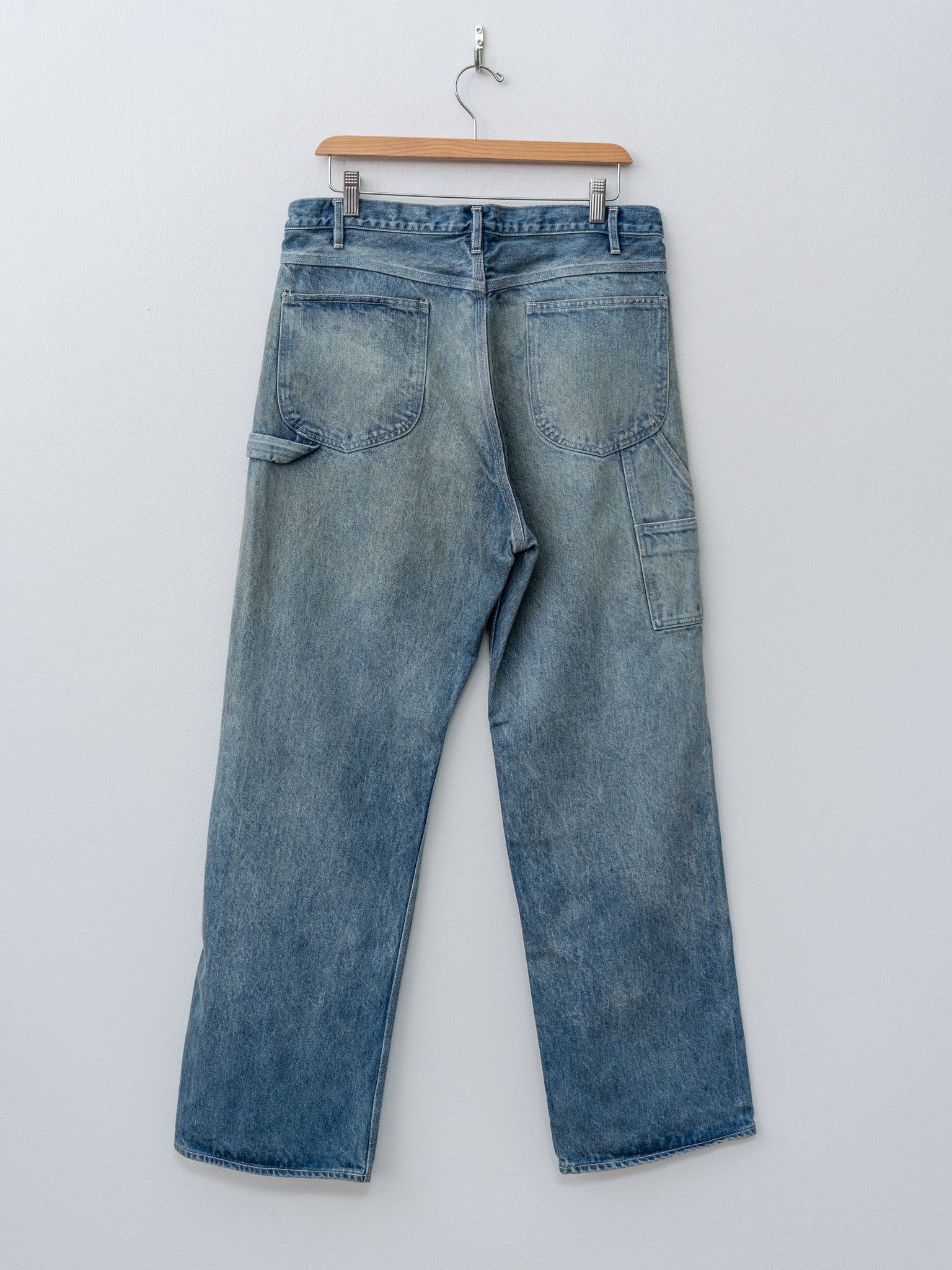 Namu Shop - Auralee Selvedge Faded Heavy Denim Painter Pants - Faded Indigo