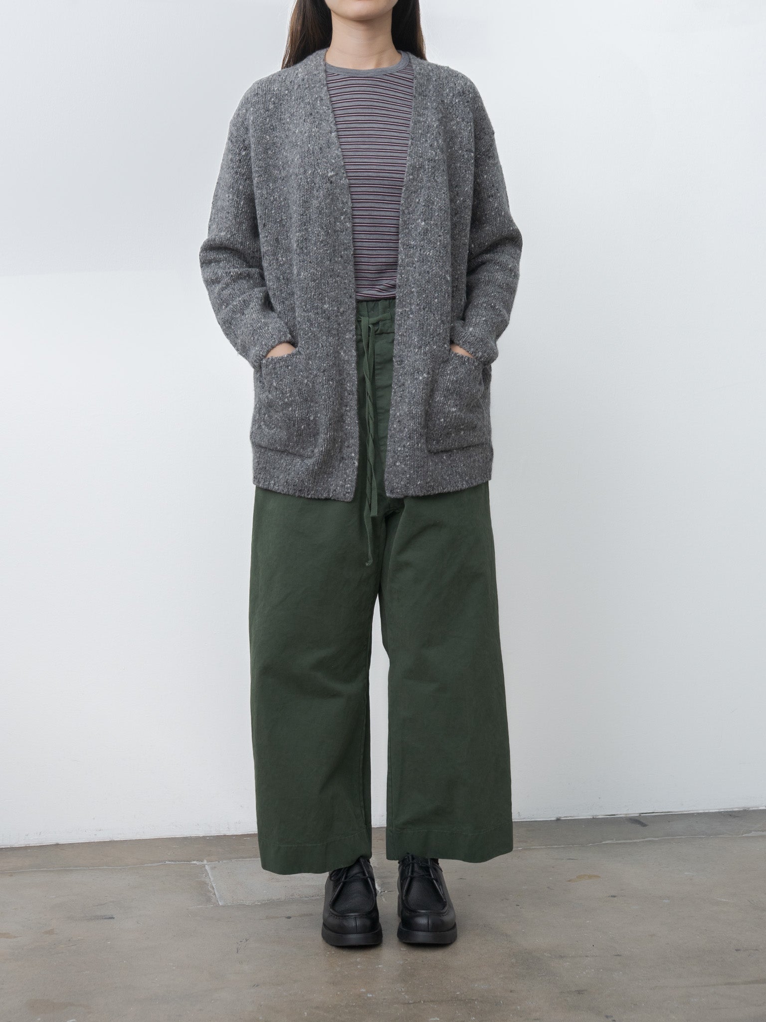 Namu Shop - Auralee Low-Gauge Homespun Tweed Knit Cardigan
