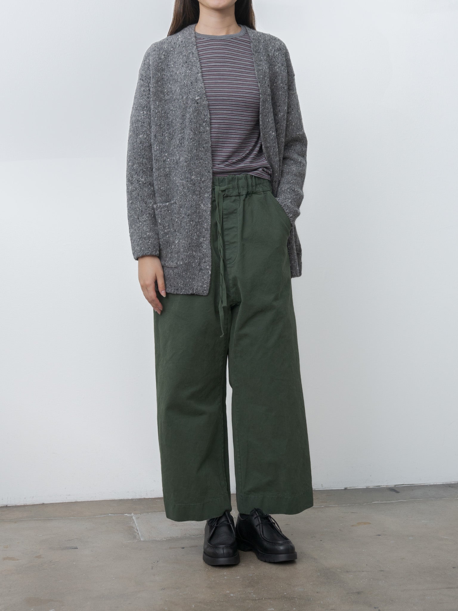 Namu Shop - Auralee Soft Smooth Wool Stripe Jersey Tee