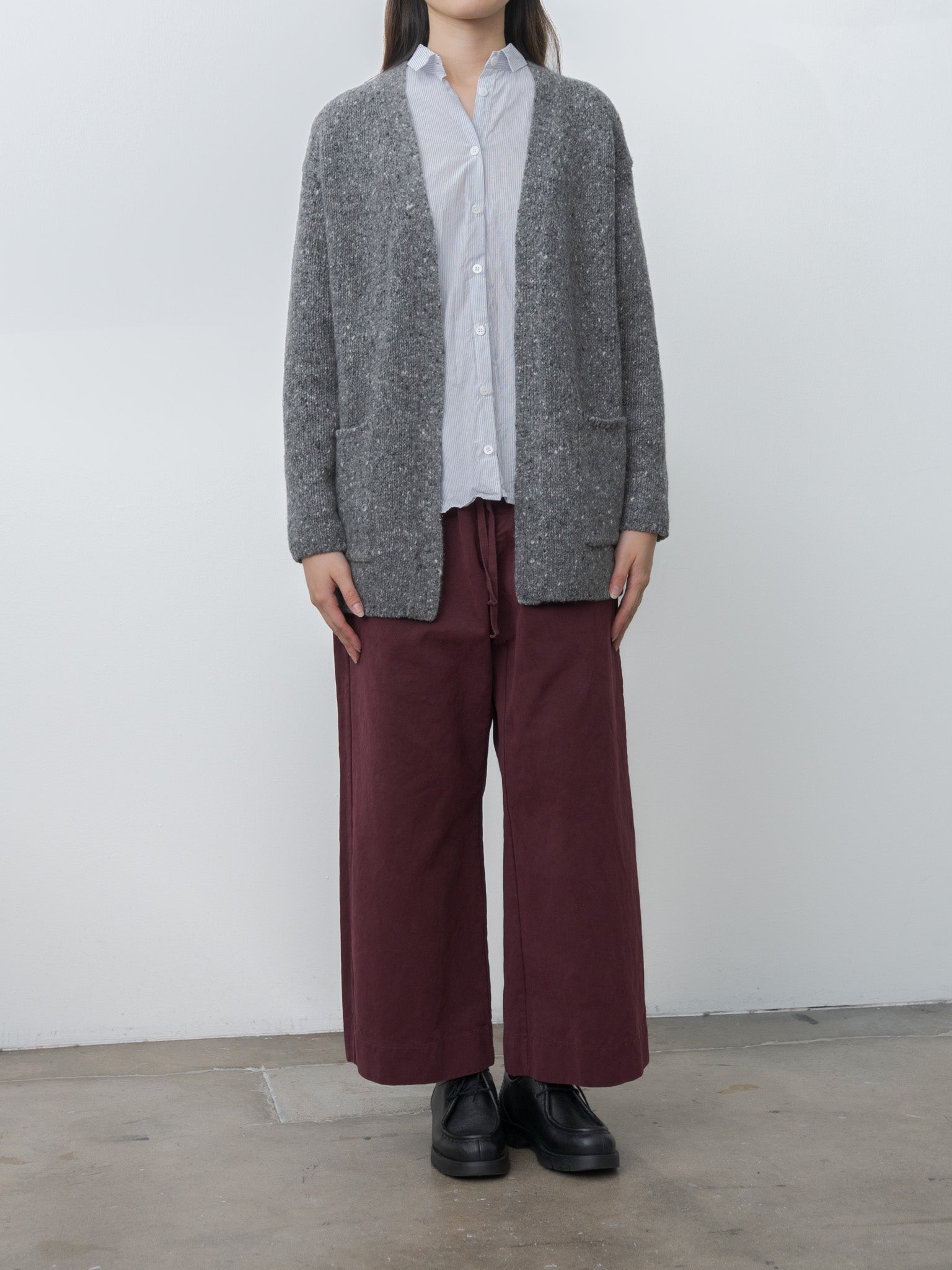 Namu Shop - Auralee Low-Gauge Homespun Tweed Knit Cardigan