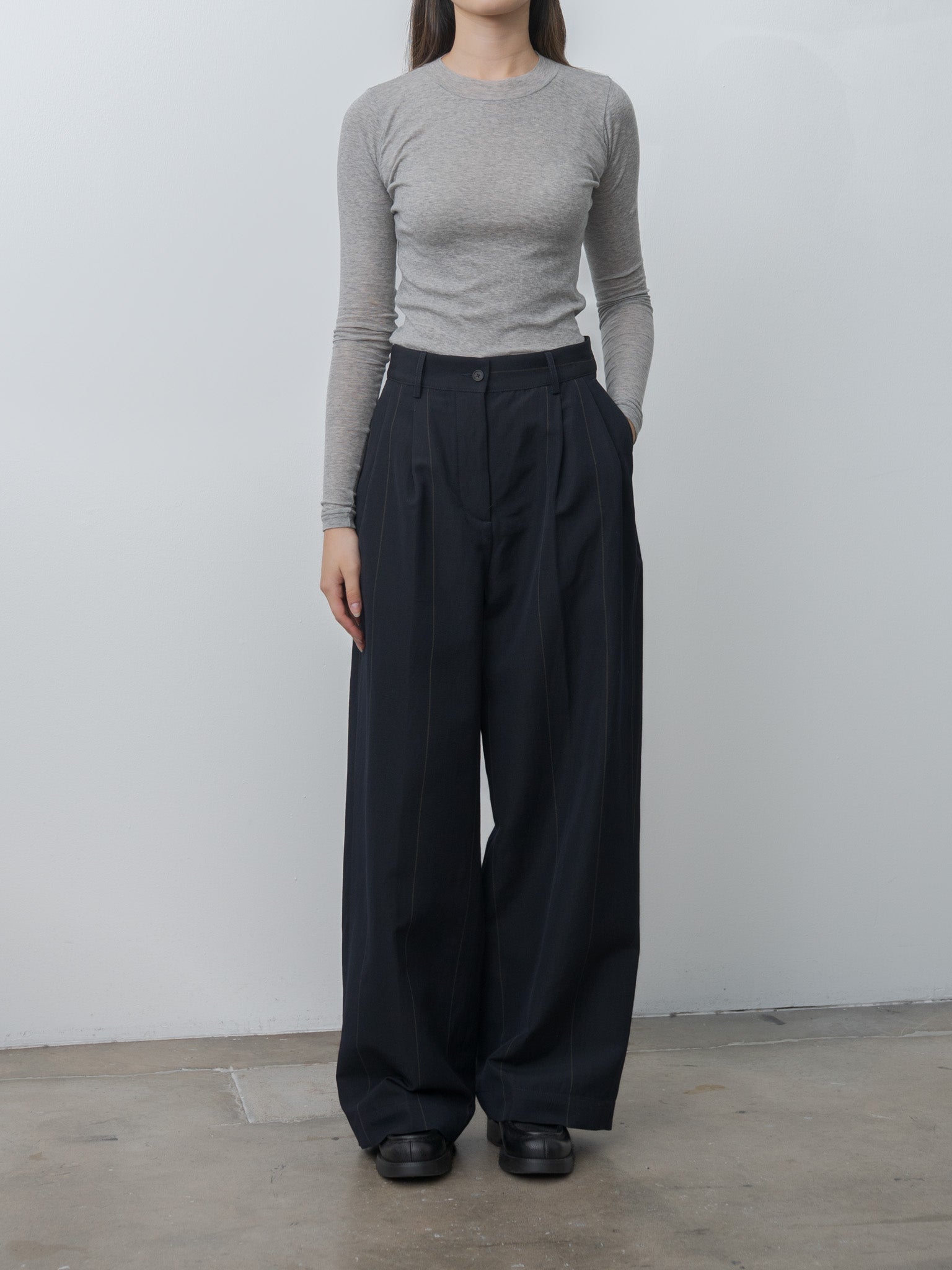 Namu Shop - Auralee Super High Gauge Sheer Rib L/S Tee
