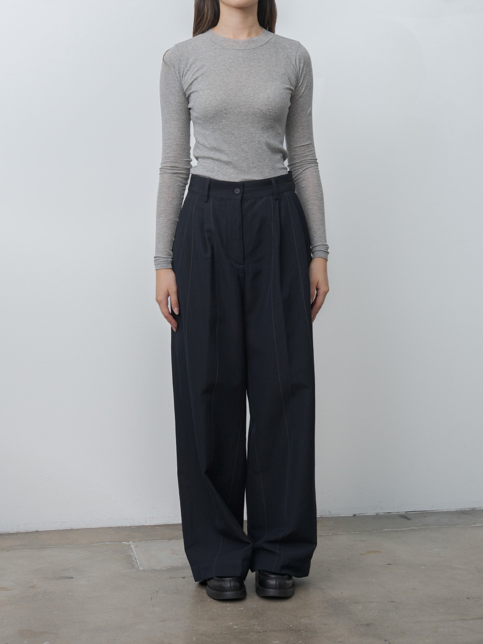 Namu Shop - Auralee Super High Gauge Sheer Rib L/S Tee