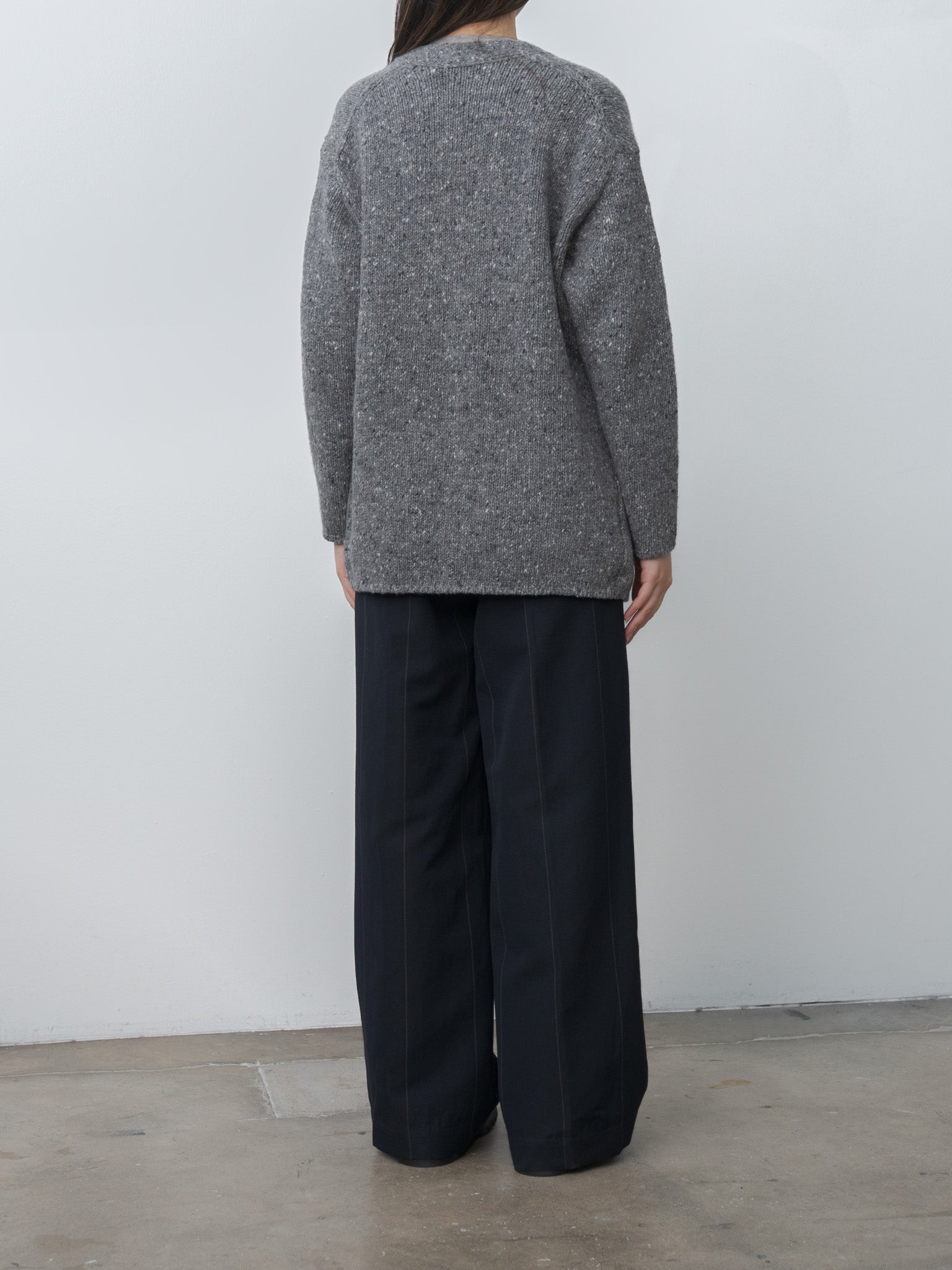 Namu Shop - Auralee Low-Gauge Homespun Tweed Knit Cardigan