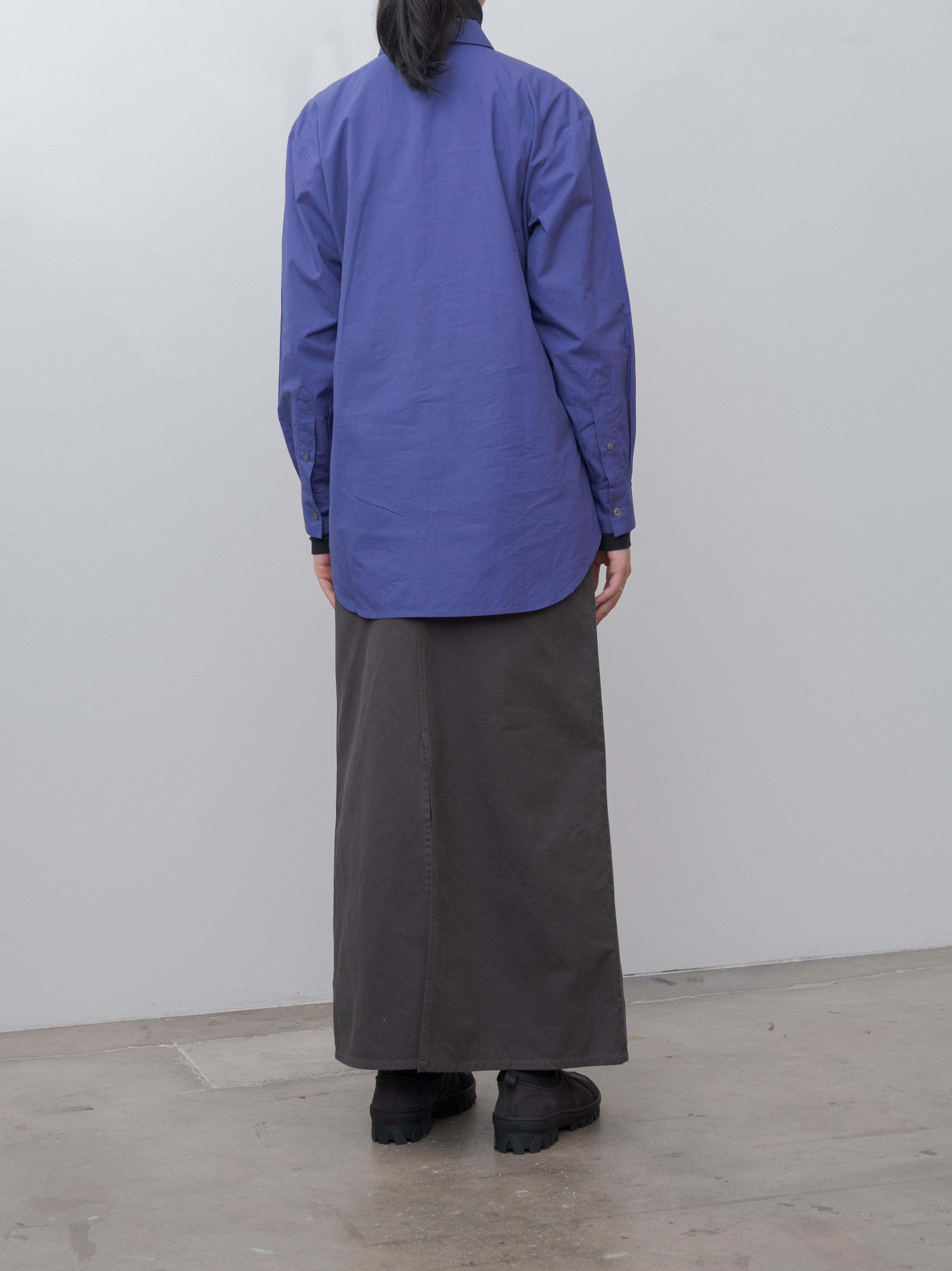 Namu Shop - Yleve Cotton Twill Garment Dye Skirt - Gray